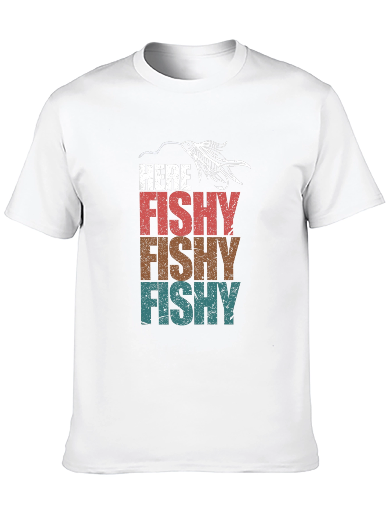 Here Fishy T-Shirt Fishing Lure Tee