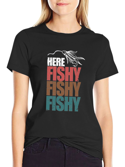 Here Fishy T-Shirt Fishing Lure Tee