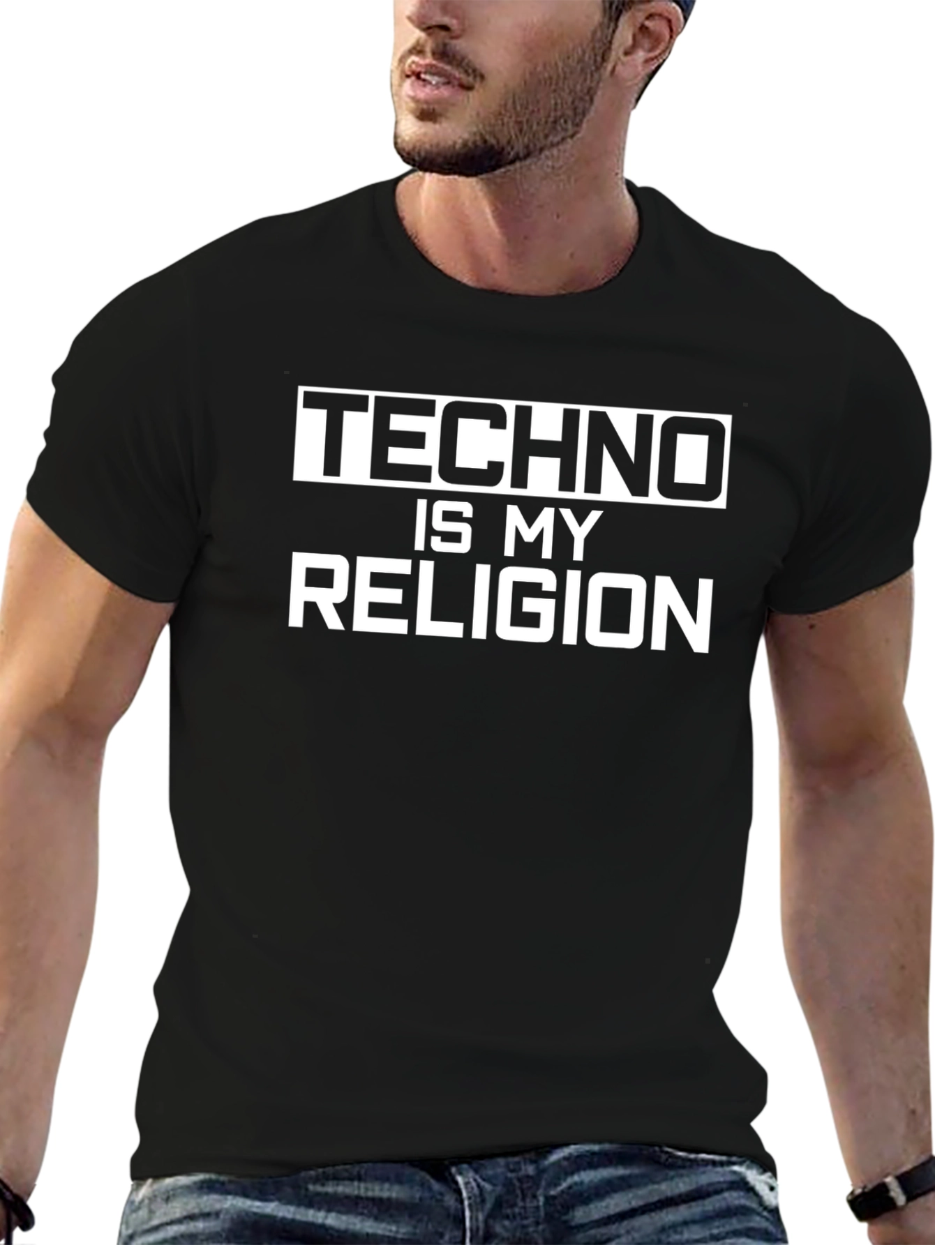 Techno is My Religion T-Shirt - Black