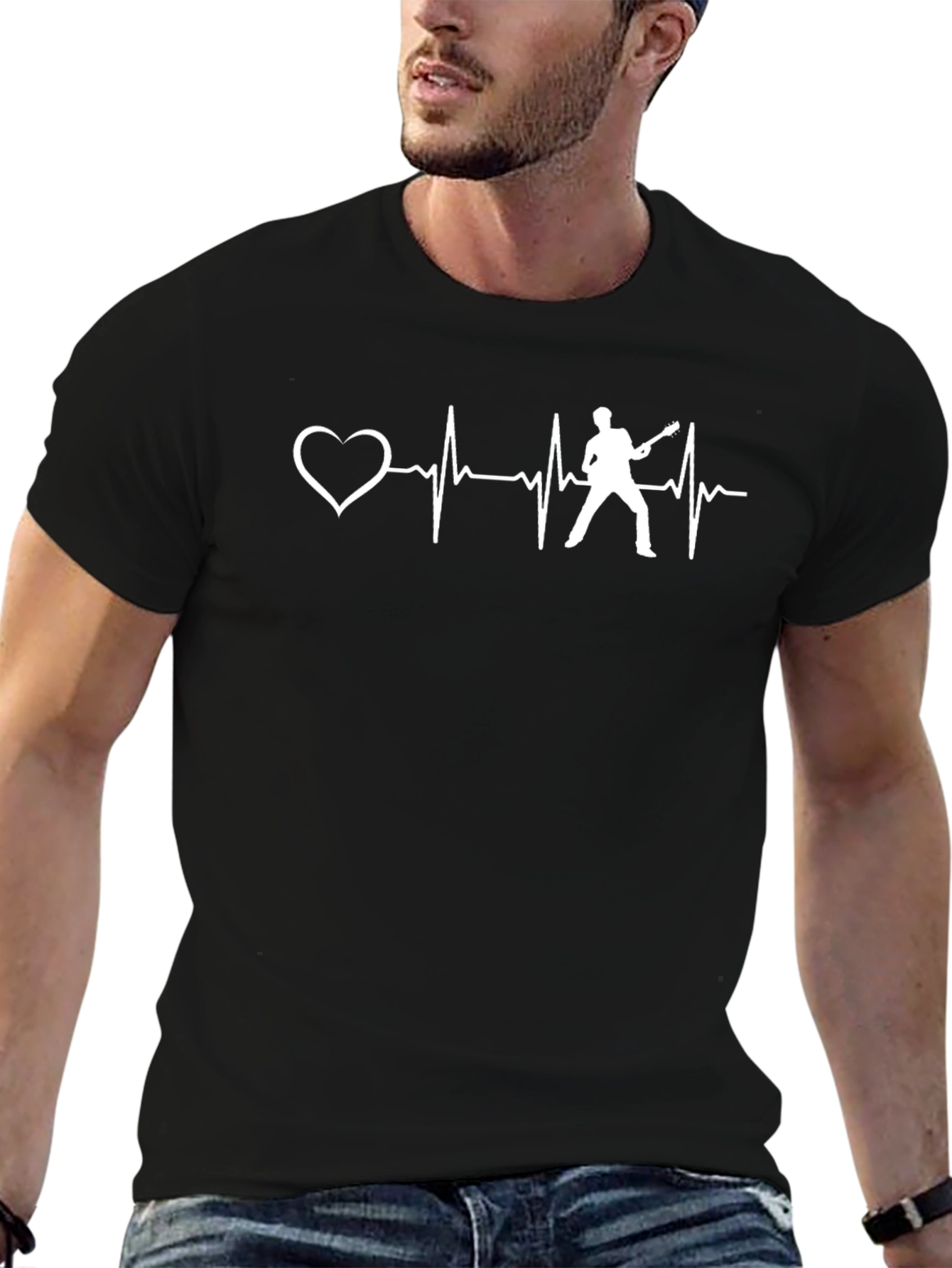 Guitar Heartbeat Graphic Tee
