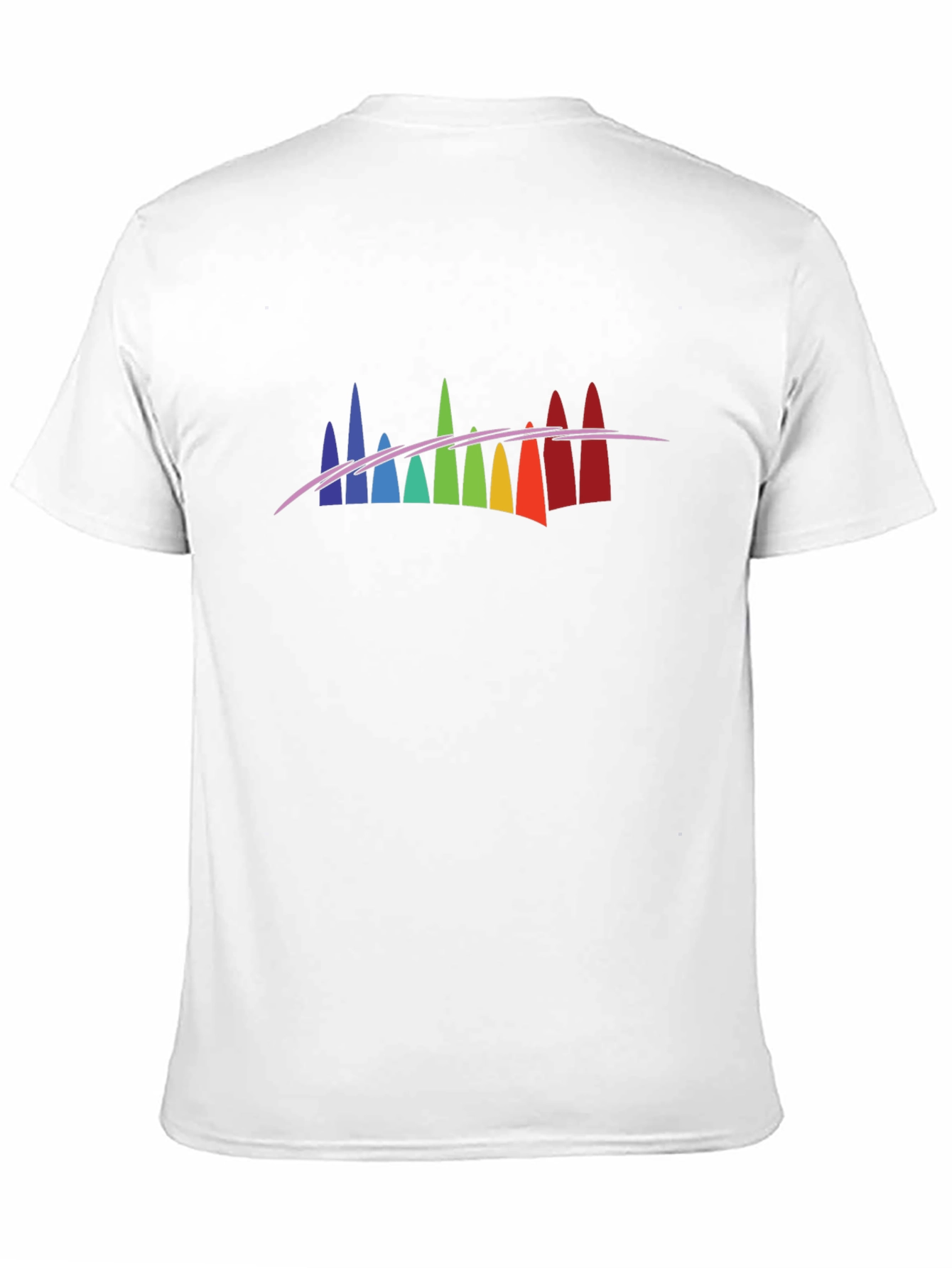 Rainbow Spectrum Peaks Graphic Black Tee