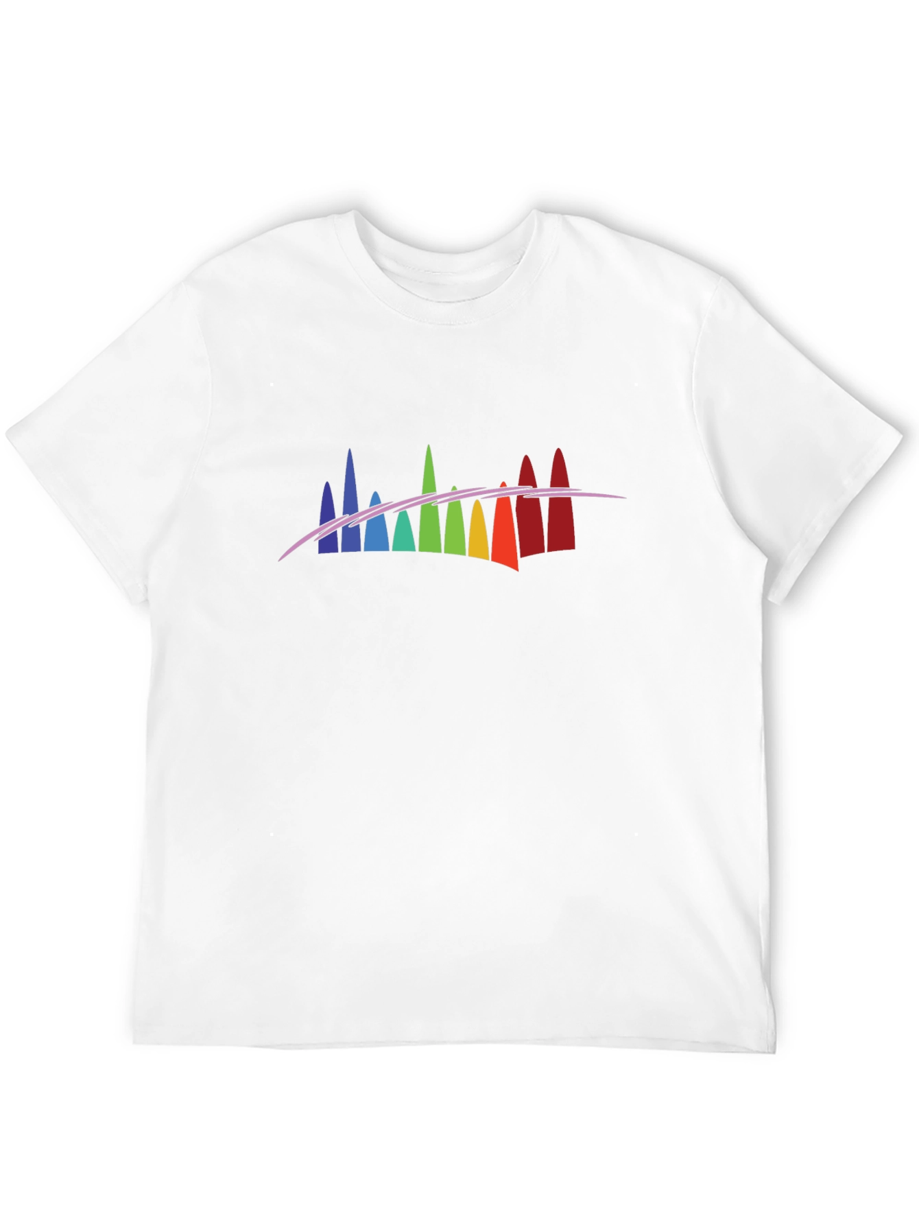 Rainbow Spectrum Peaks Graphic Black Tee