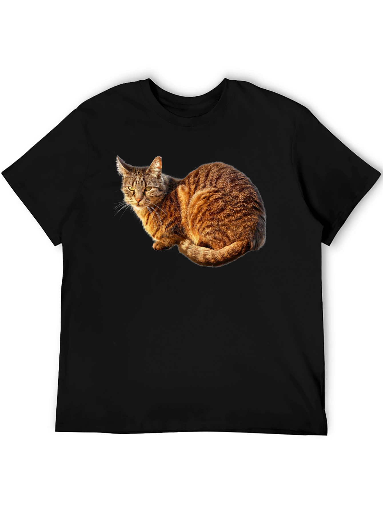 Cat Graphic Black T-Shirt - Unique Design