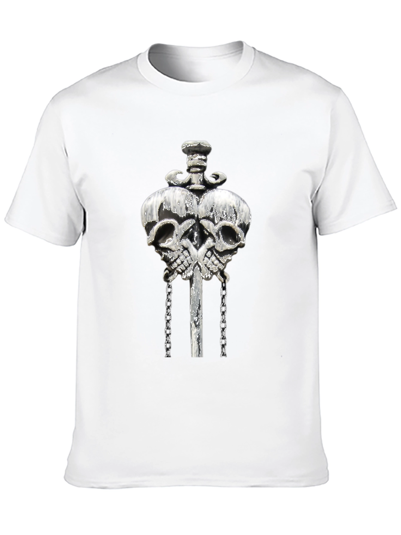 Skull & Sword Graphic Print T-Shirt
