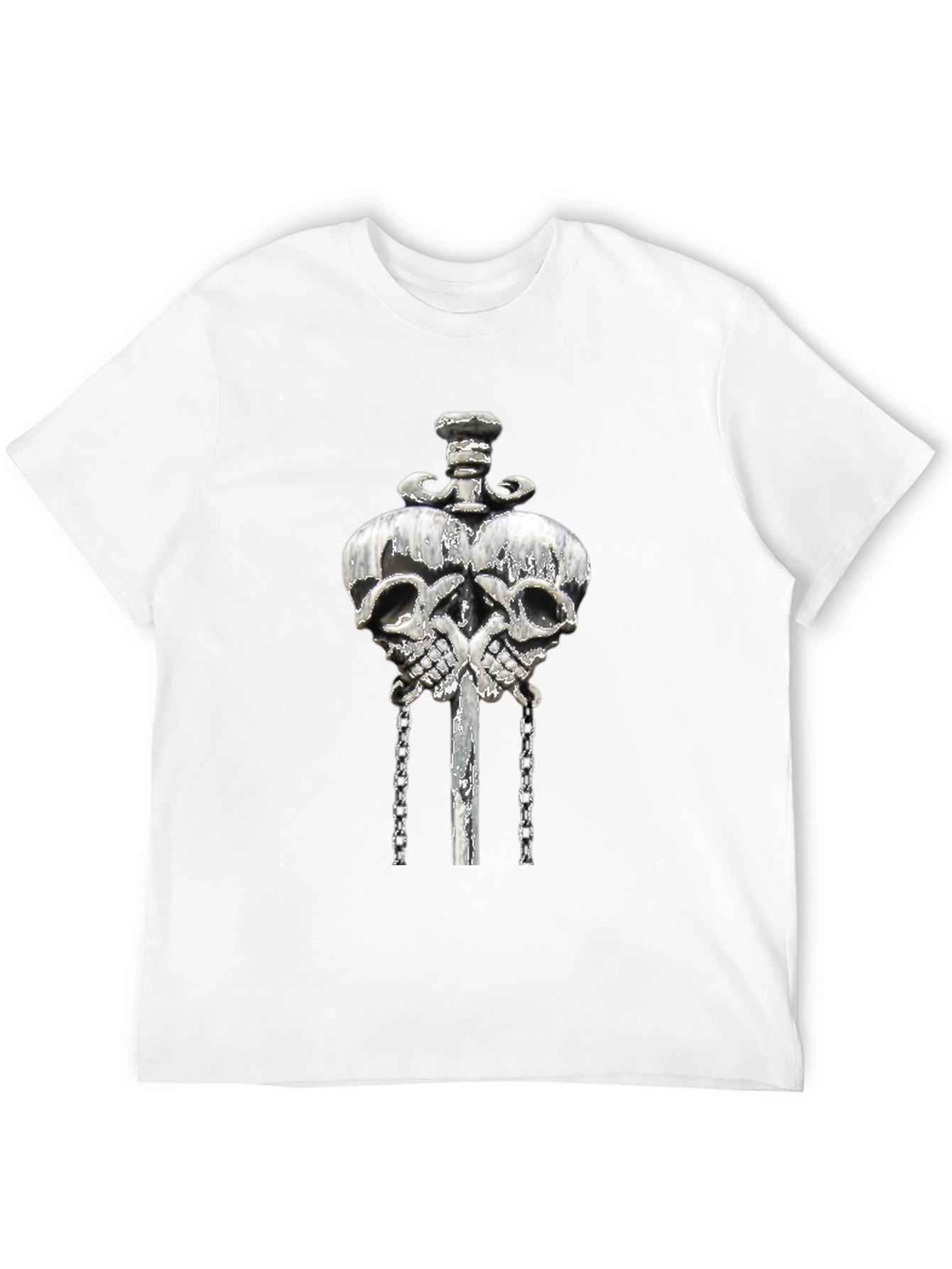 Skull & Sword Graphic Print T-Shirt