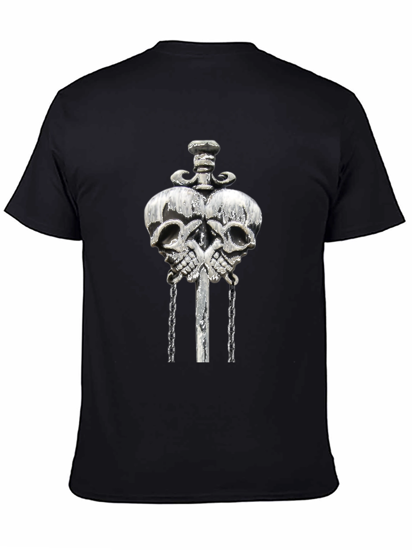 Skull & Sword Graphic Print T-Shirt