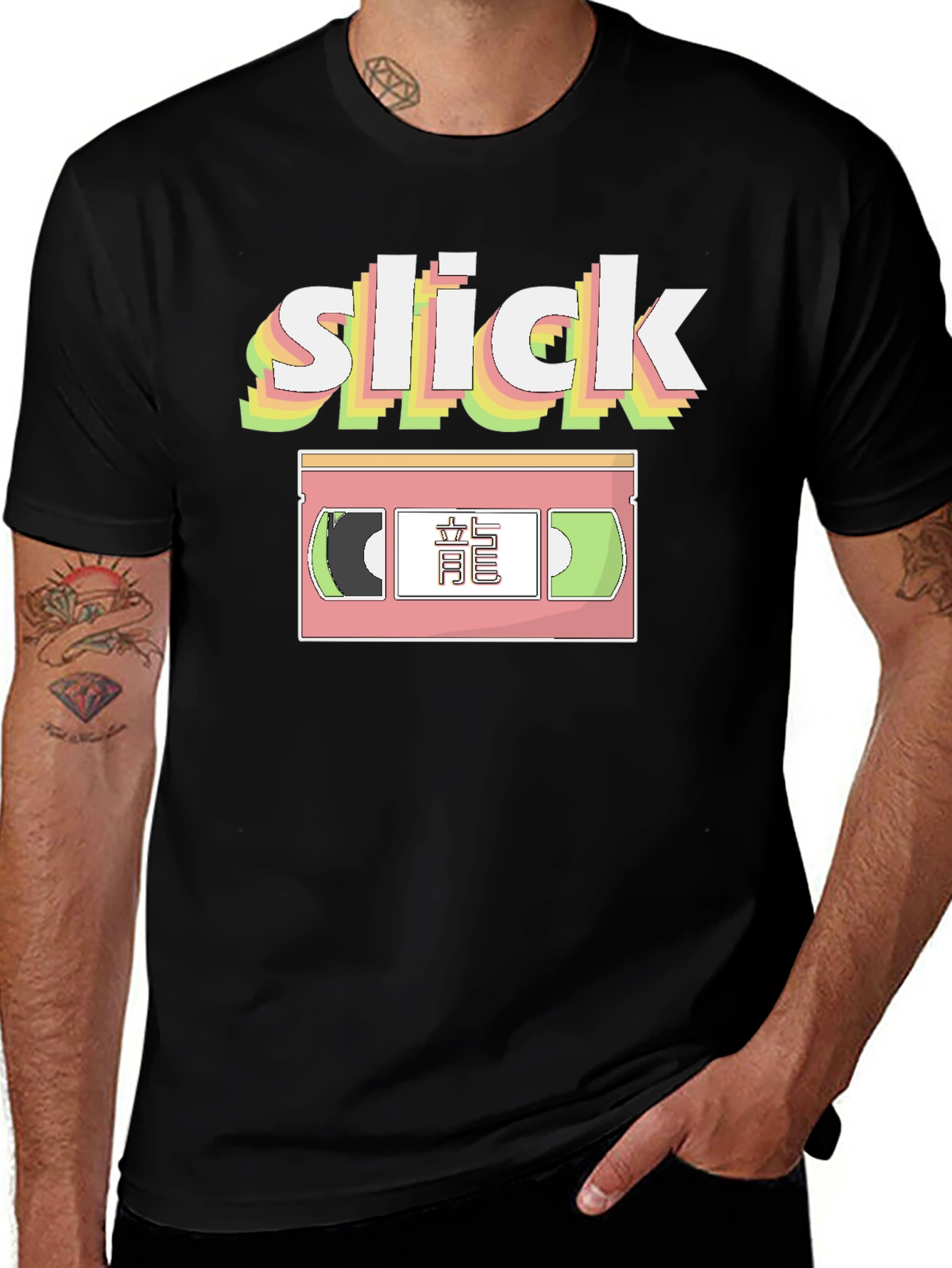Slick Retro VHS Tape Graphic T-Shirt