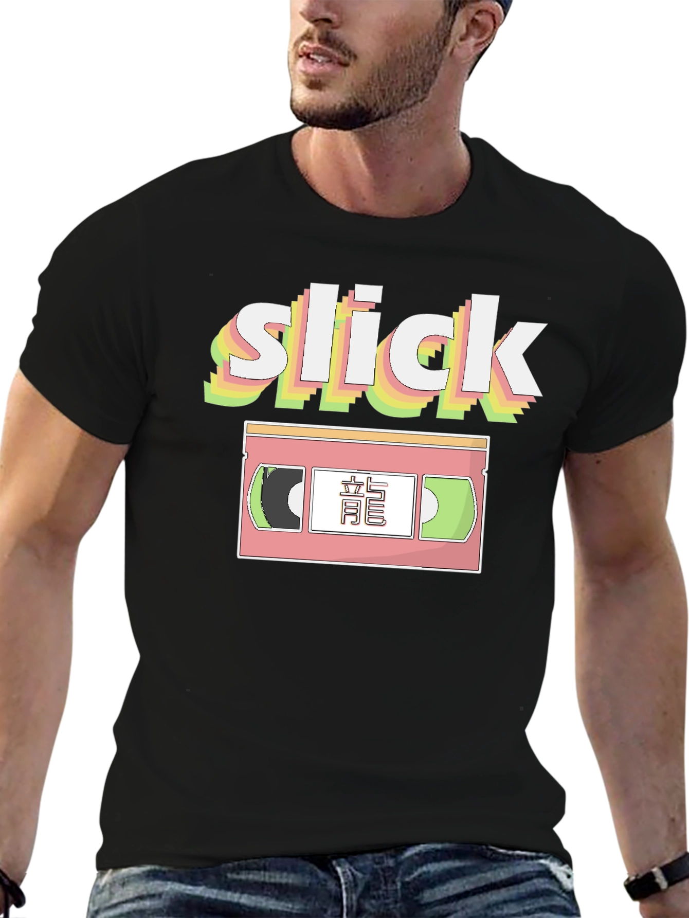 Slick Retro VHS Tape Graphic T-Shirt