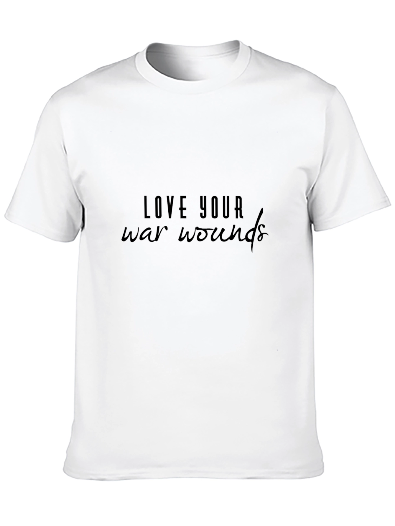 Love Your War Wounds Black T-Shirt