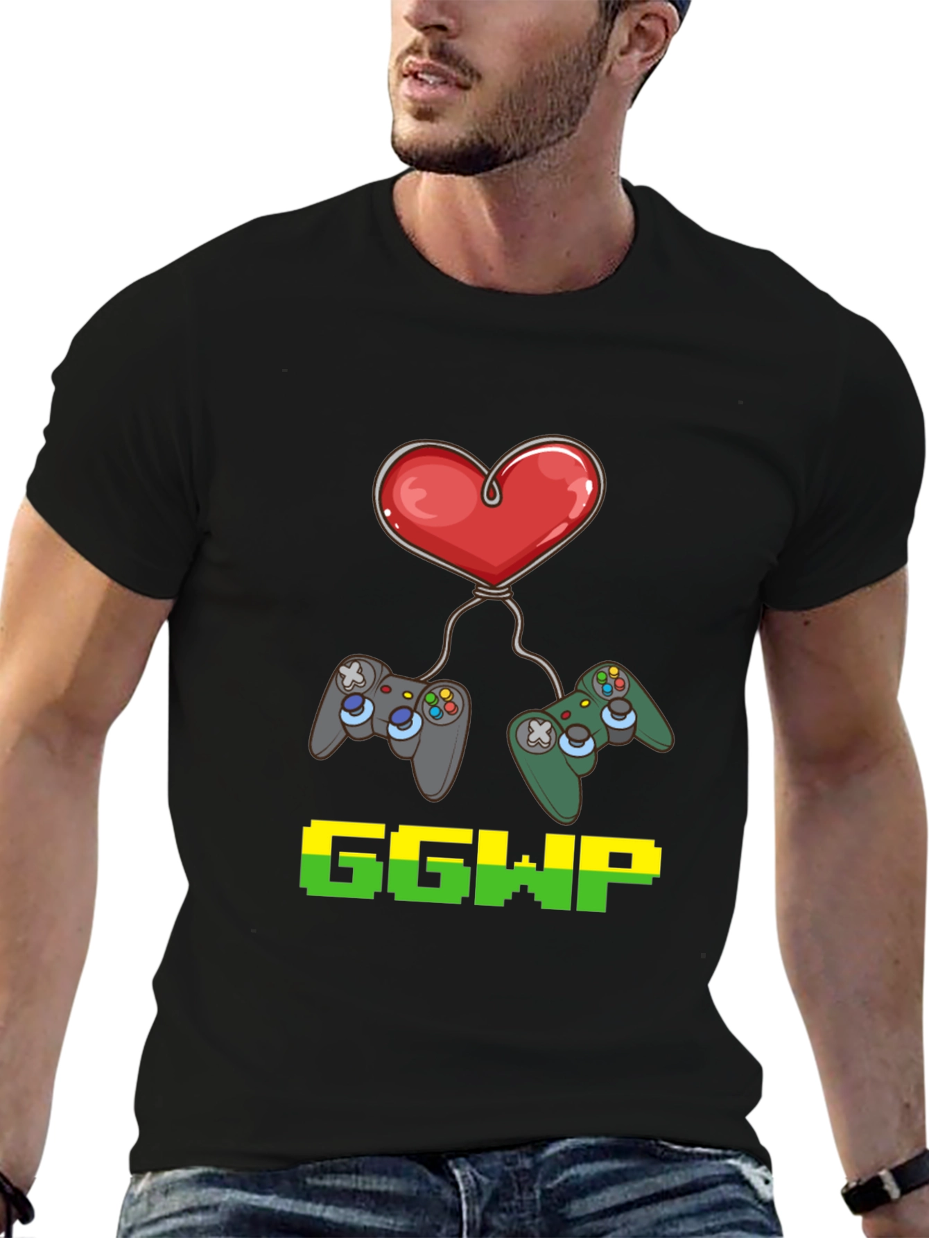 Gamer Love Black T-Shirt - Good Game Well Played