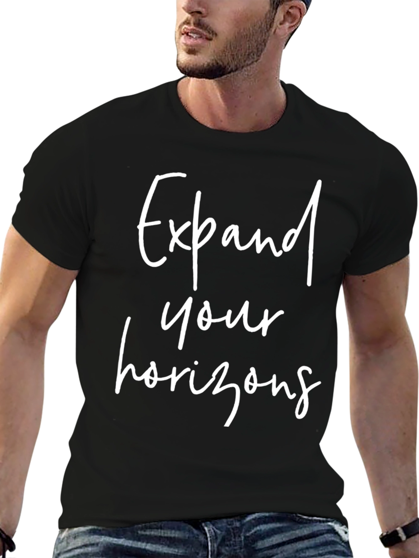 Expand Your Horizons Black Graphic Tee