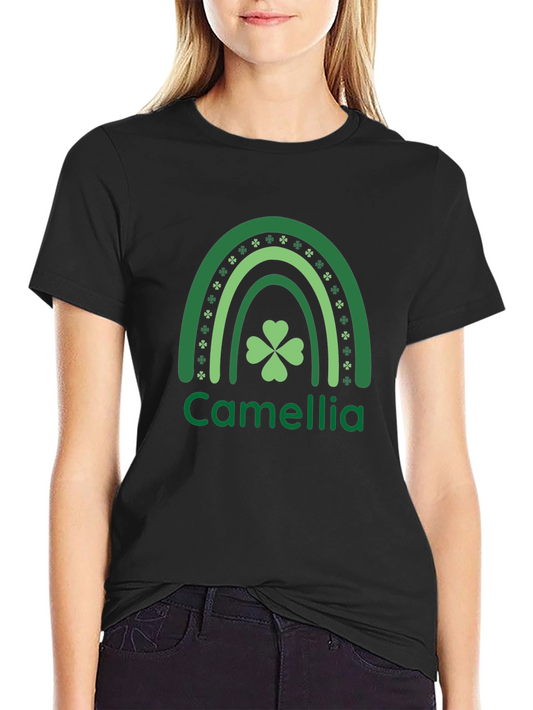 Camellia St. Patricks Day Rainbow Shamrock T-Shirt