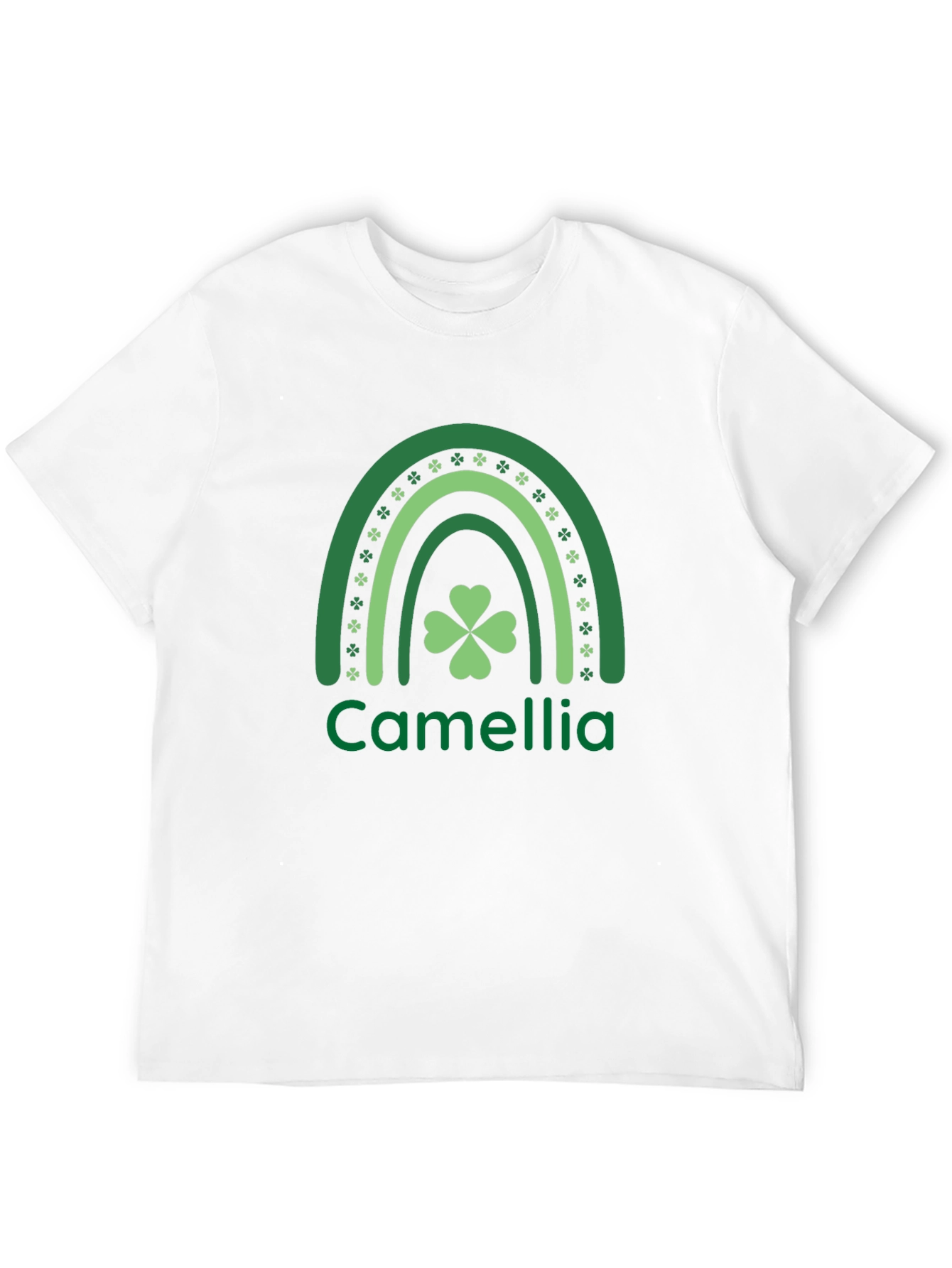 Camellia St. Patricks Day Rainbow Shamrock T-Shirt