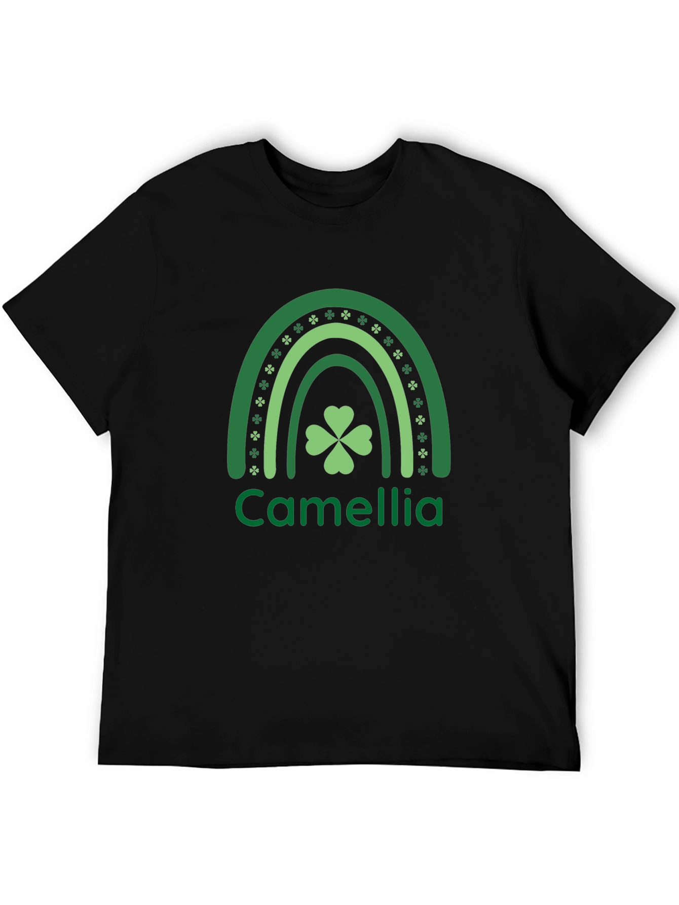 Camellia St. Patricks Day Rainbow Shamrock T-Shirt