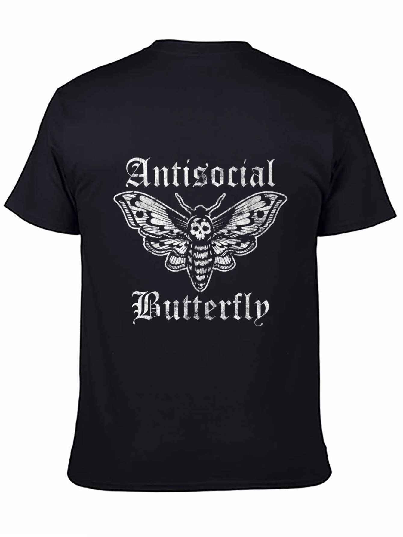 Antisocial Butterfly Graphic T-Shirt - Black
