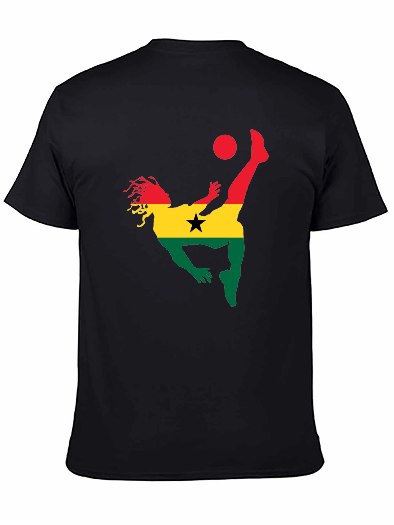 Ghana Football T-Shirt - Black