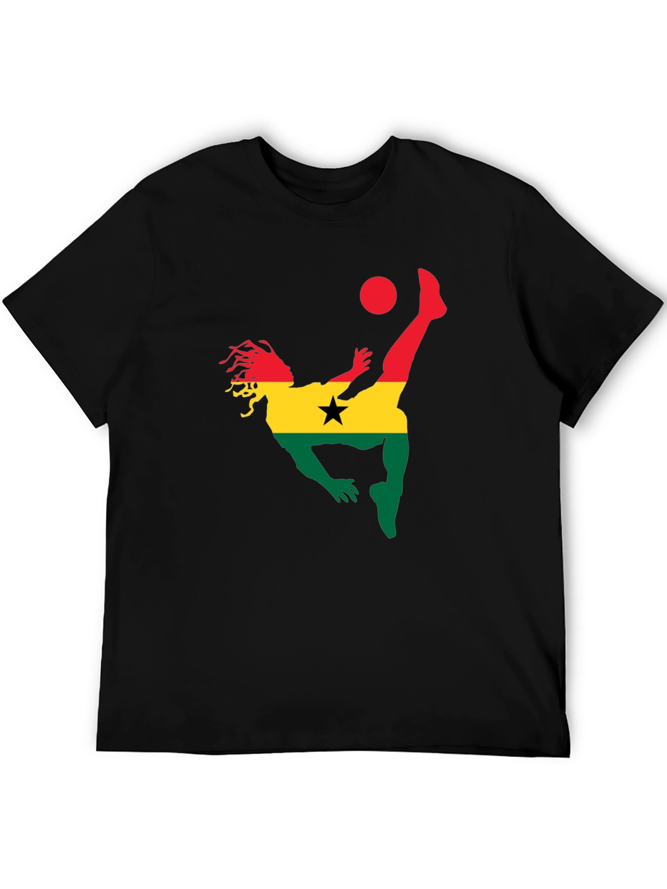 Ghana Football T-Shirt - Black