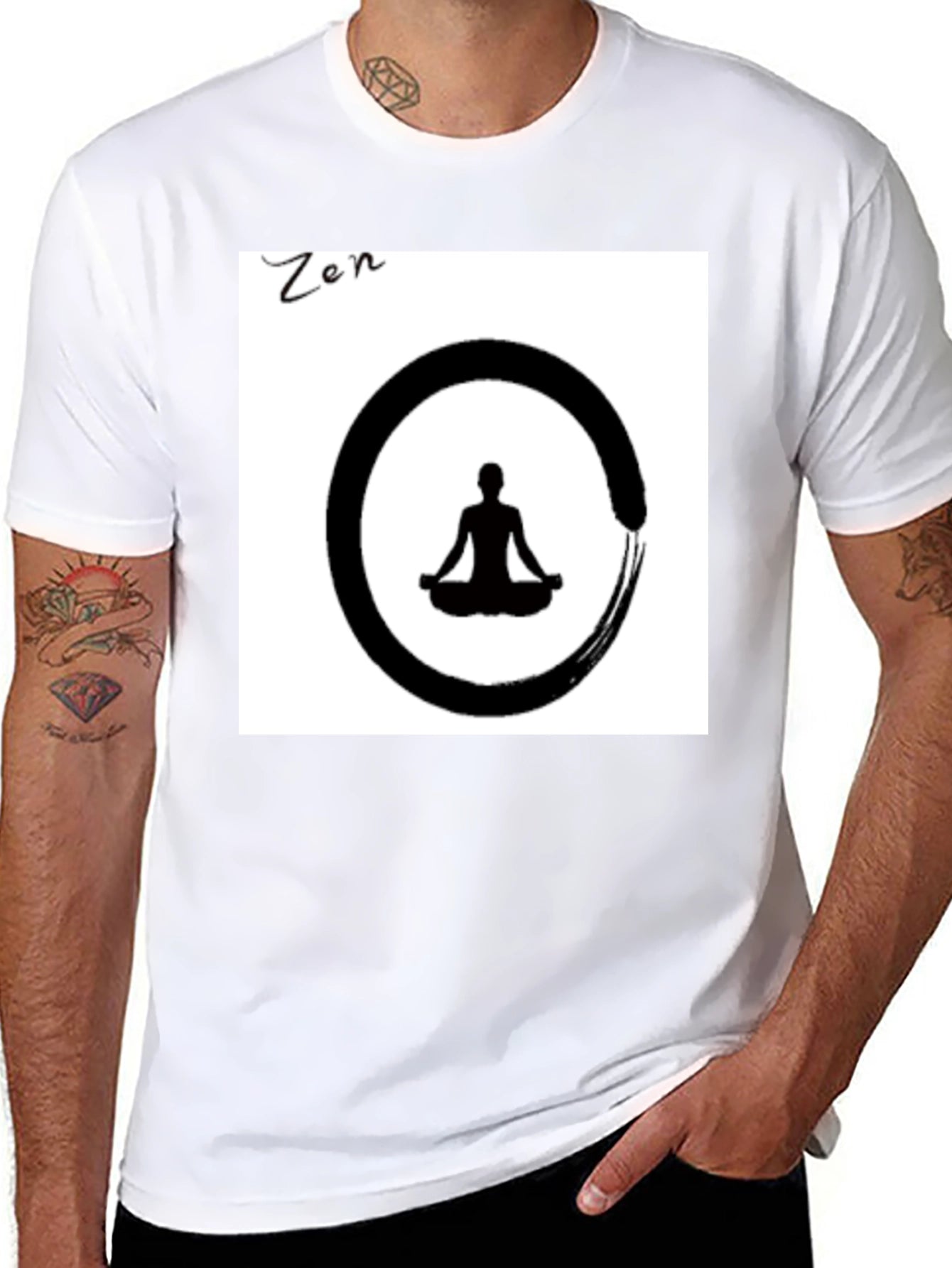 Zen Circle Meditation T-Shirt - Relaxed Fit