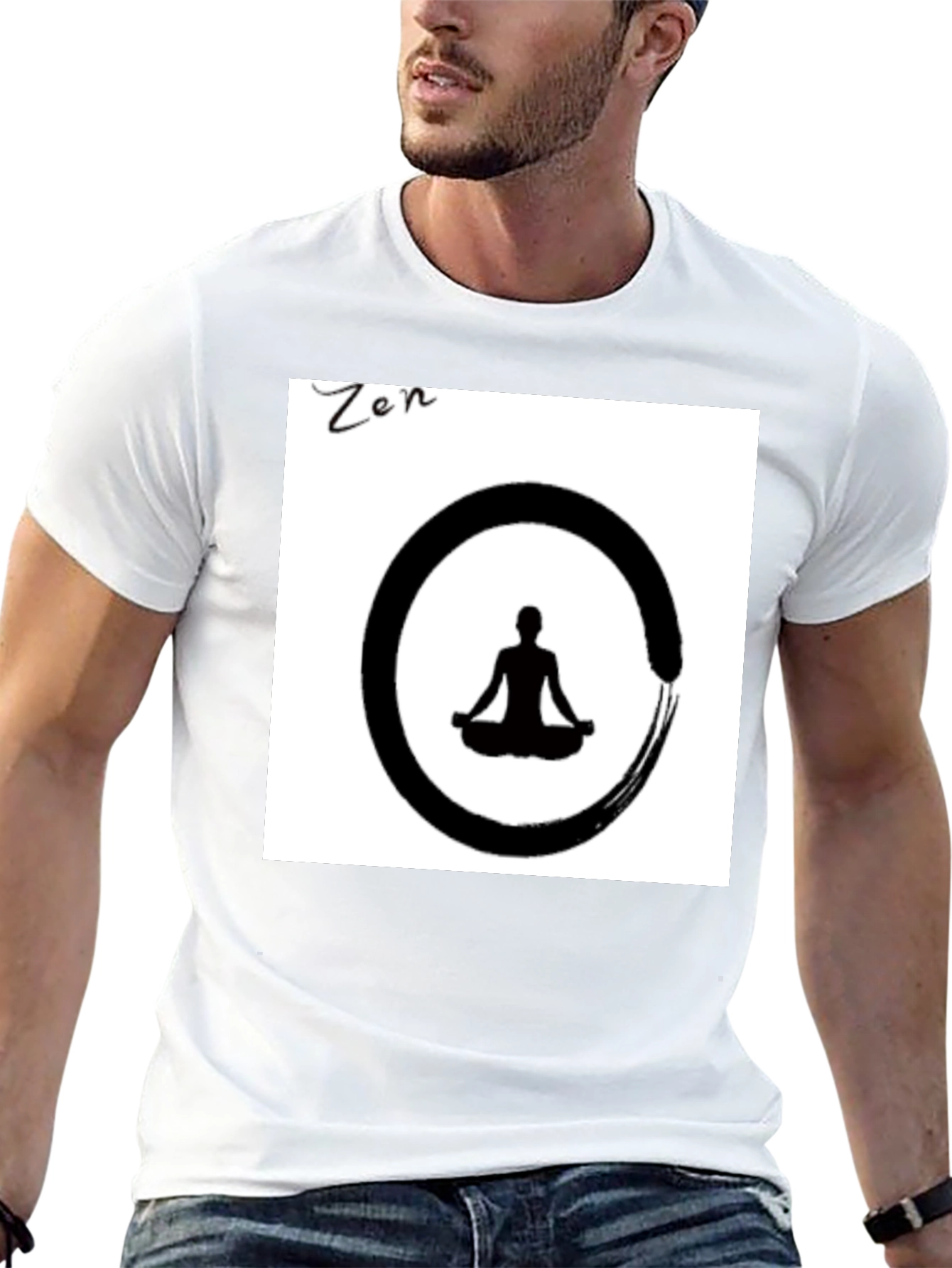 Zen Circle Meditation T-Shirt - Relaxed Fit