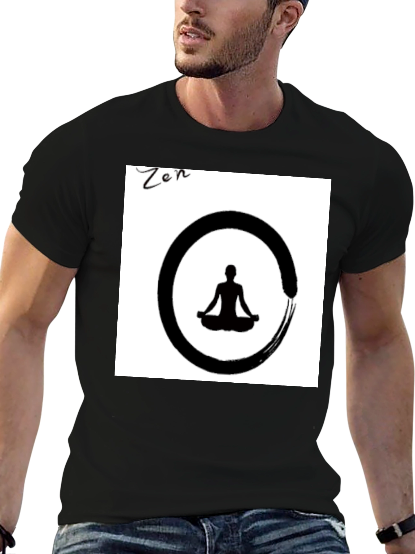 Zen Circle Meditation T-Shirt - Relaxed Fit