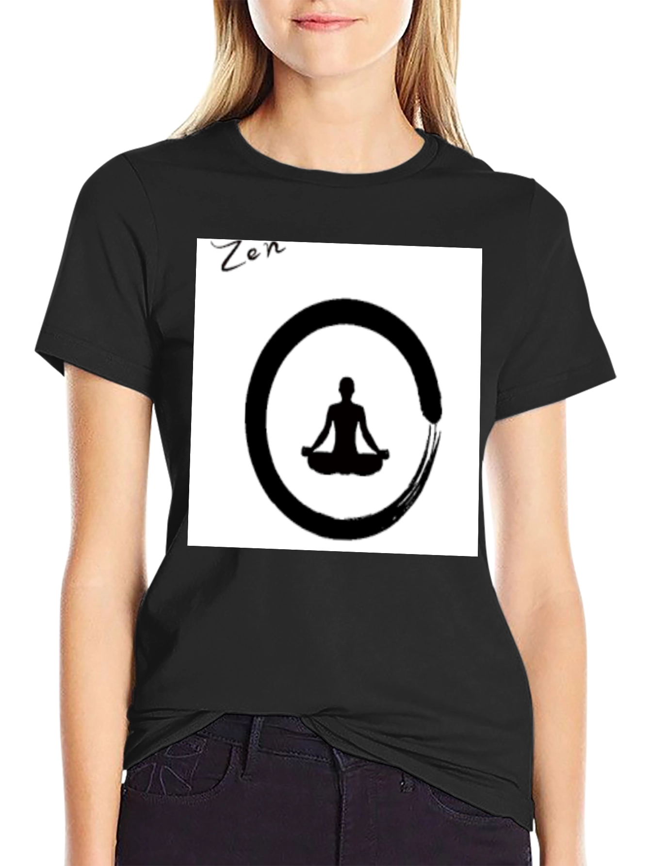 Zen Circle Meditation T-Shirt - Relaxed Fit