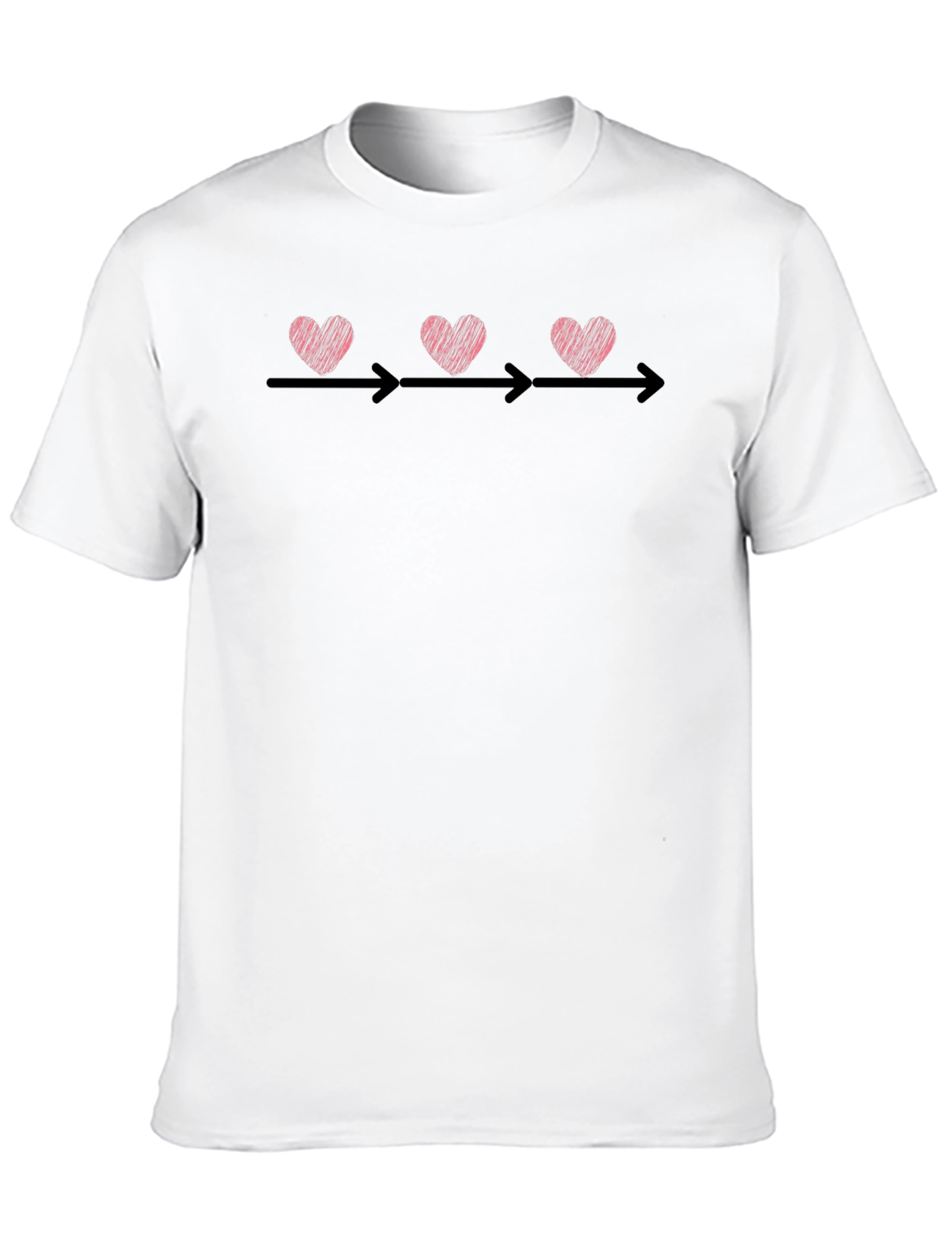 Heart Arrow Graphic Tee - Stylish Black Cotton T-Shirt