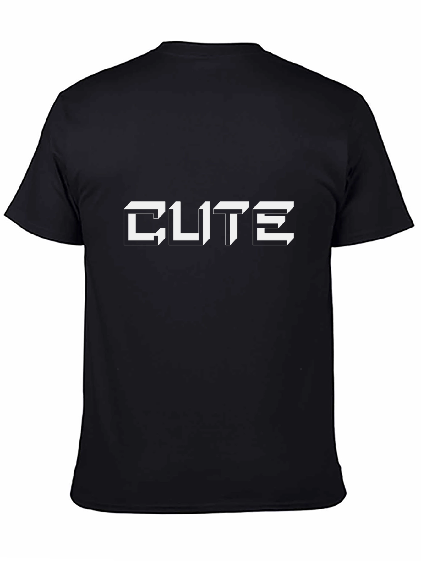 Black T-Shirt with Cute Graphic Print