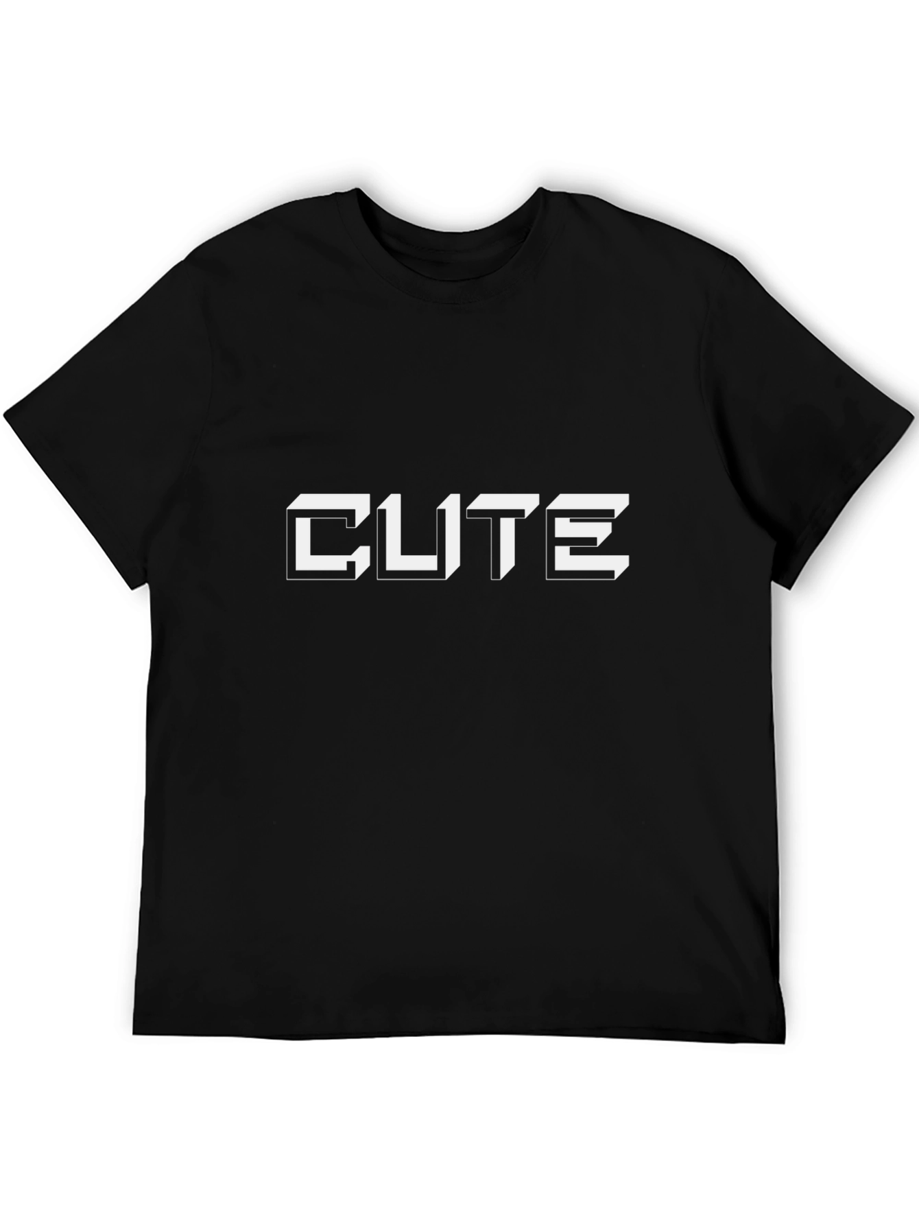Black T-Shirt with Cute Graphic Print