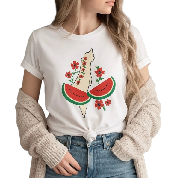Fruit printed top with short sleeves