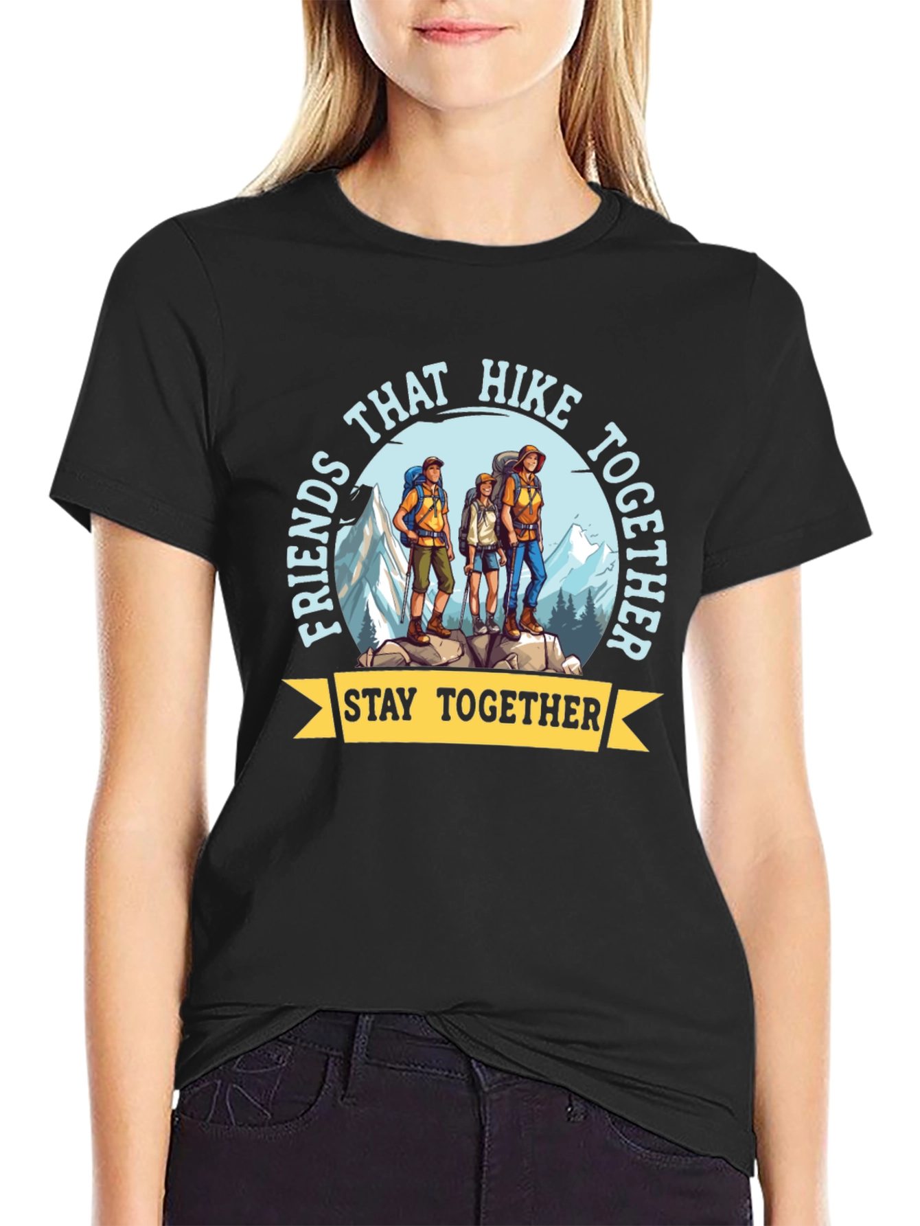 Hiking Friends T-Shirt - Stay Together Adventure Tee