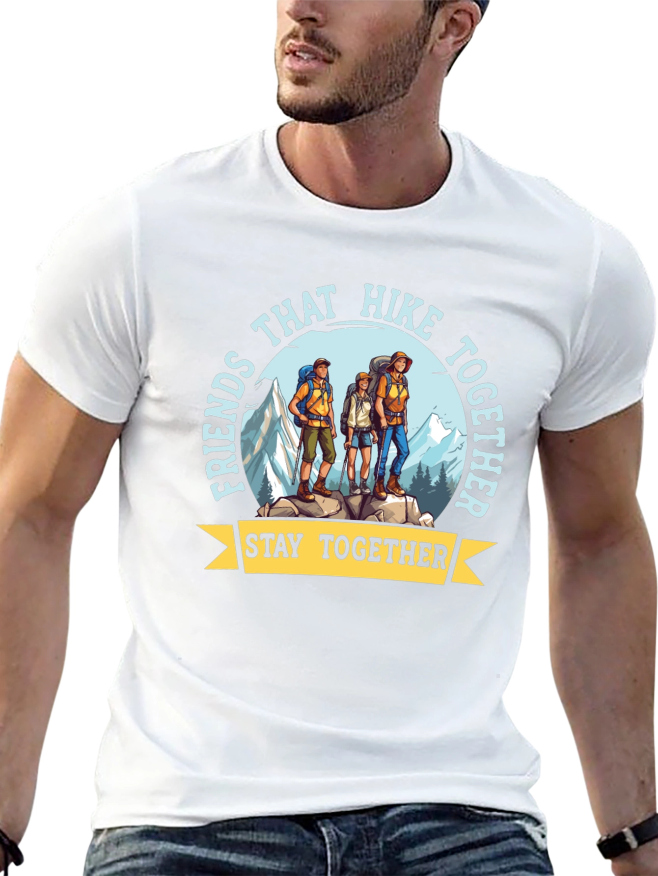 Hiking Friends T-Shirt - Stay Together Adventure Tee