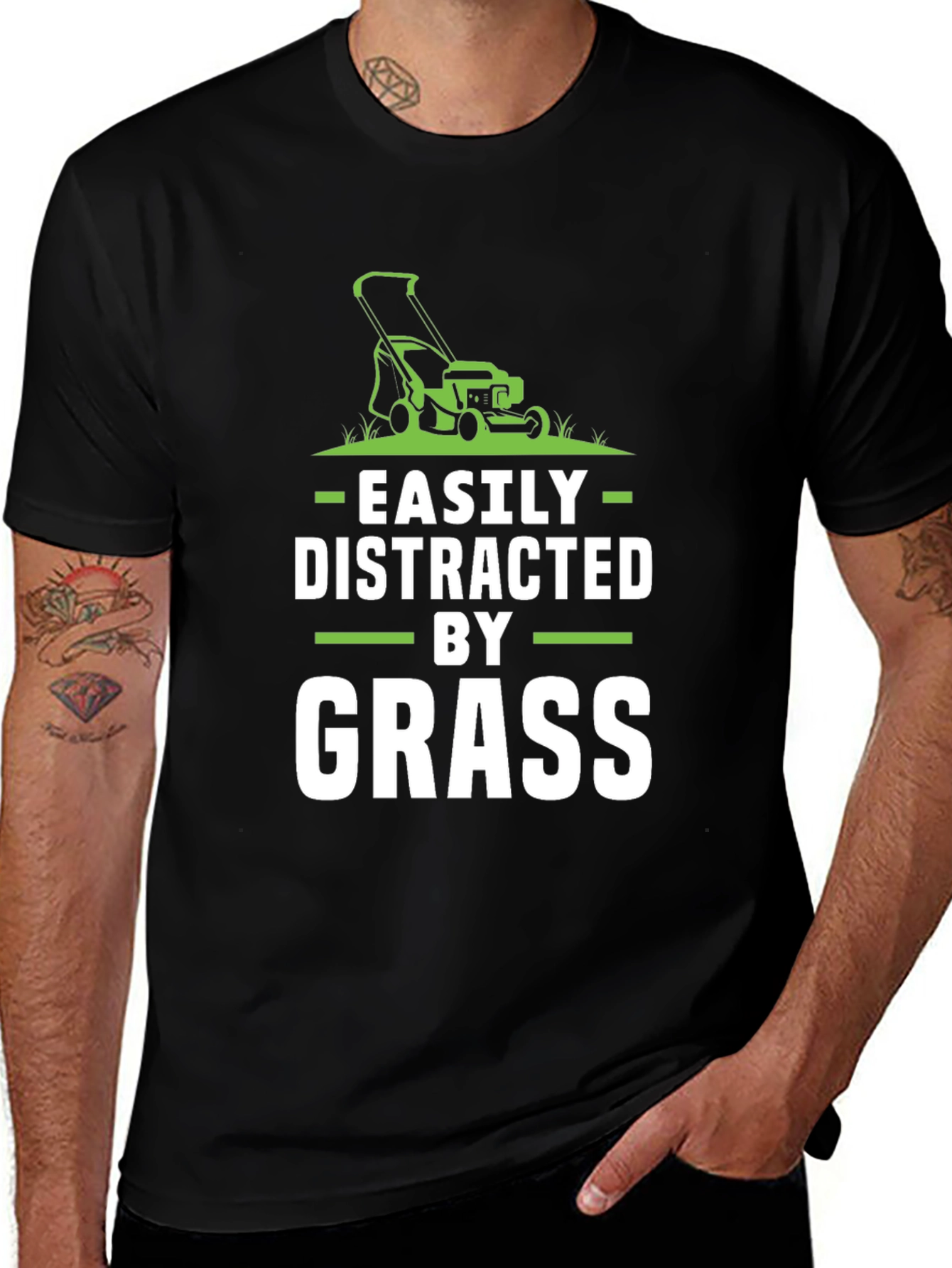Easily Distracted by Grass Graphic T-Shirt