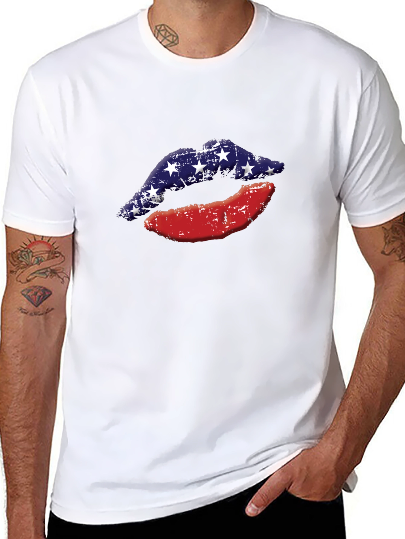 Patriotic Lips Graphic Tee