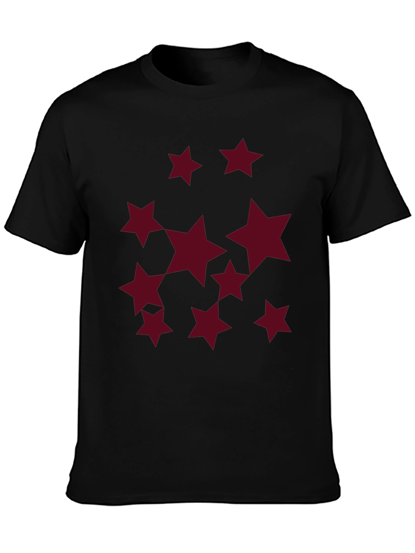 Starry Night Black Crew Neck T-Shirt