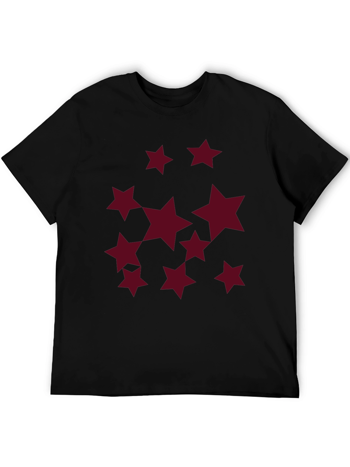 Starry Night Black Crew Neck T-Shirt