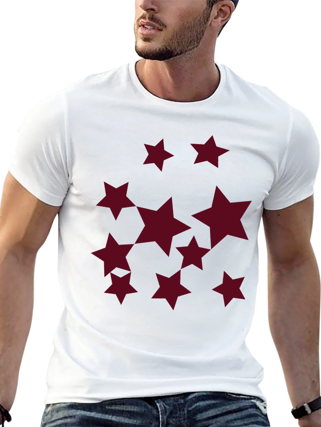Starry Night Black Crew Neck T-Shirt