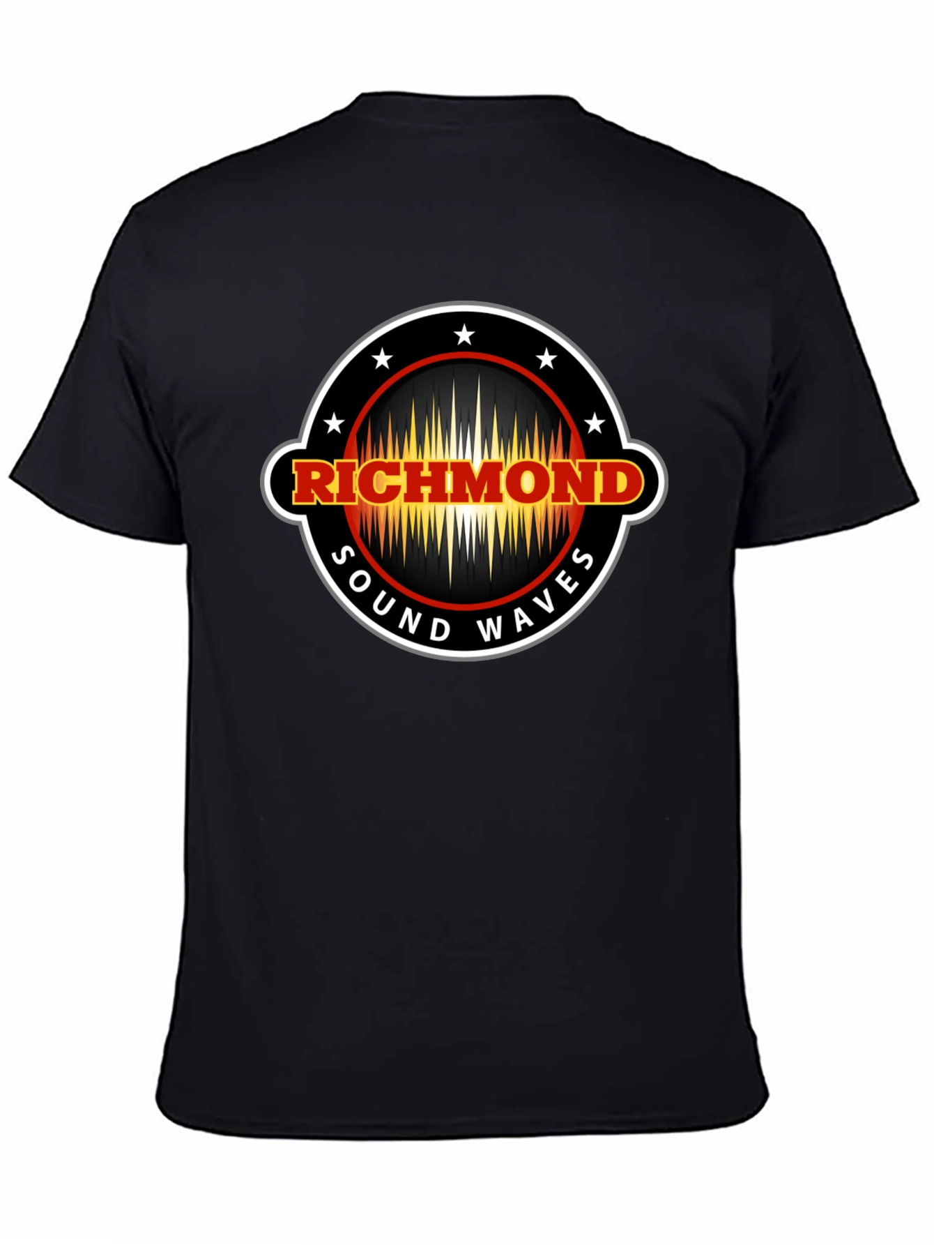 Richmond Sound Waves Black Graphic T-Shirt