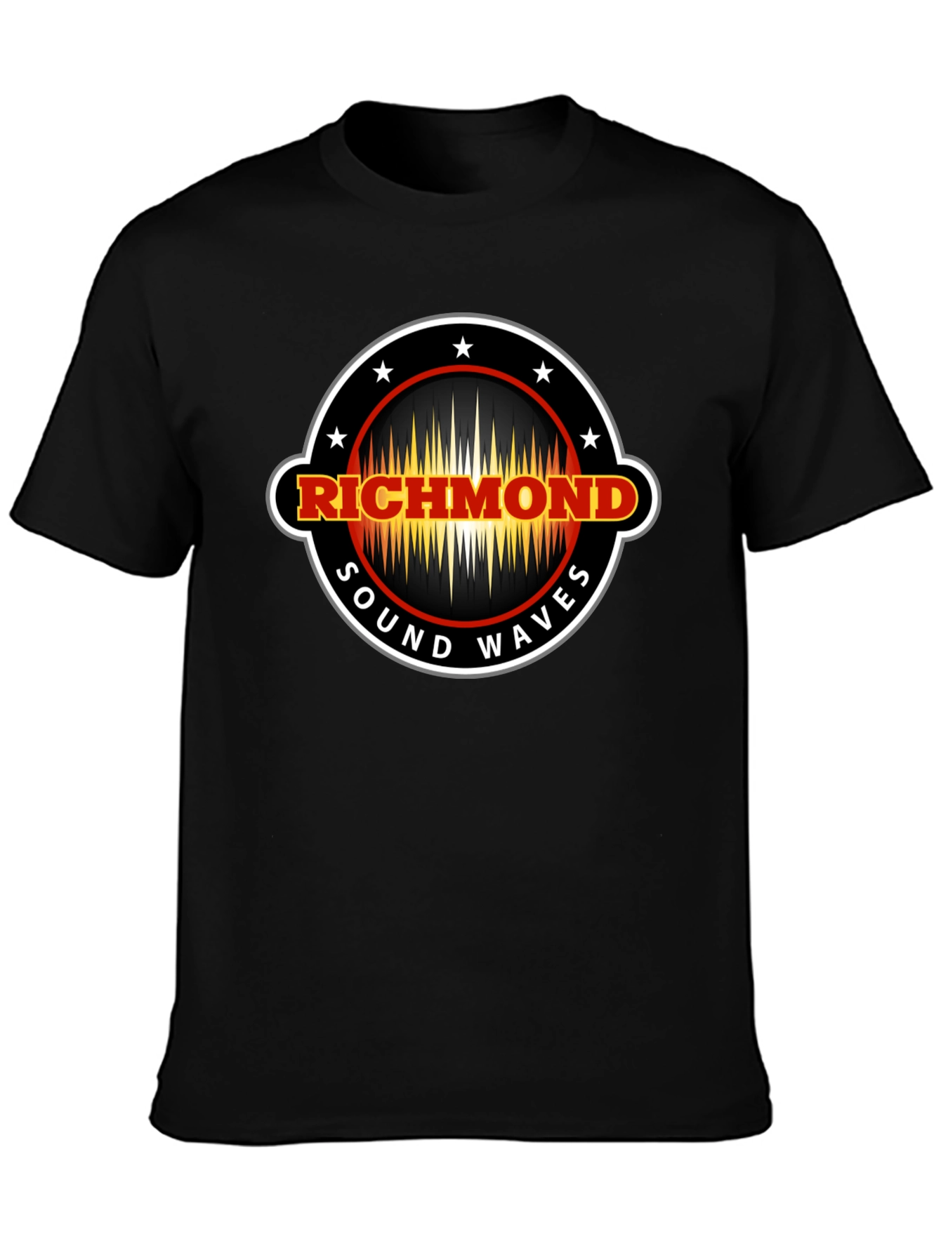 Richmond Sound Waves Black Graphic T-Shirt