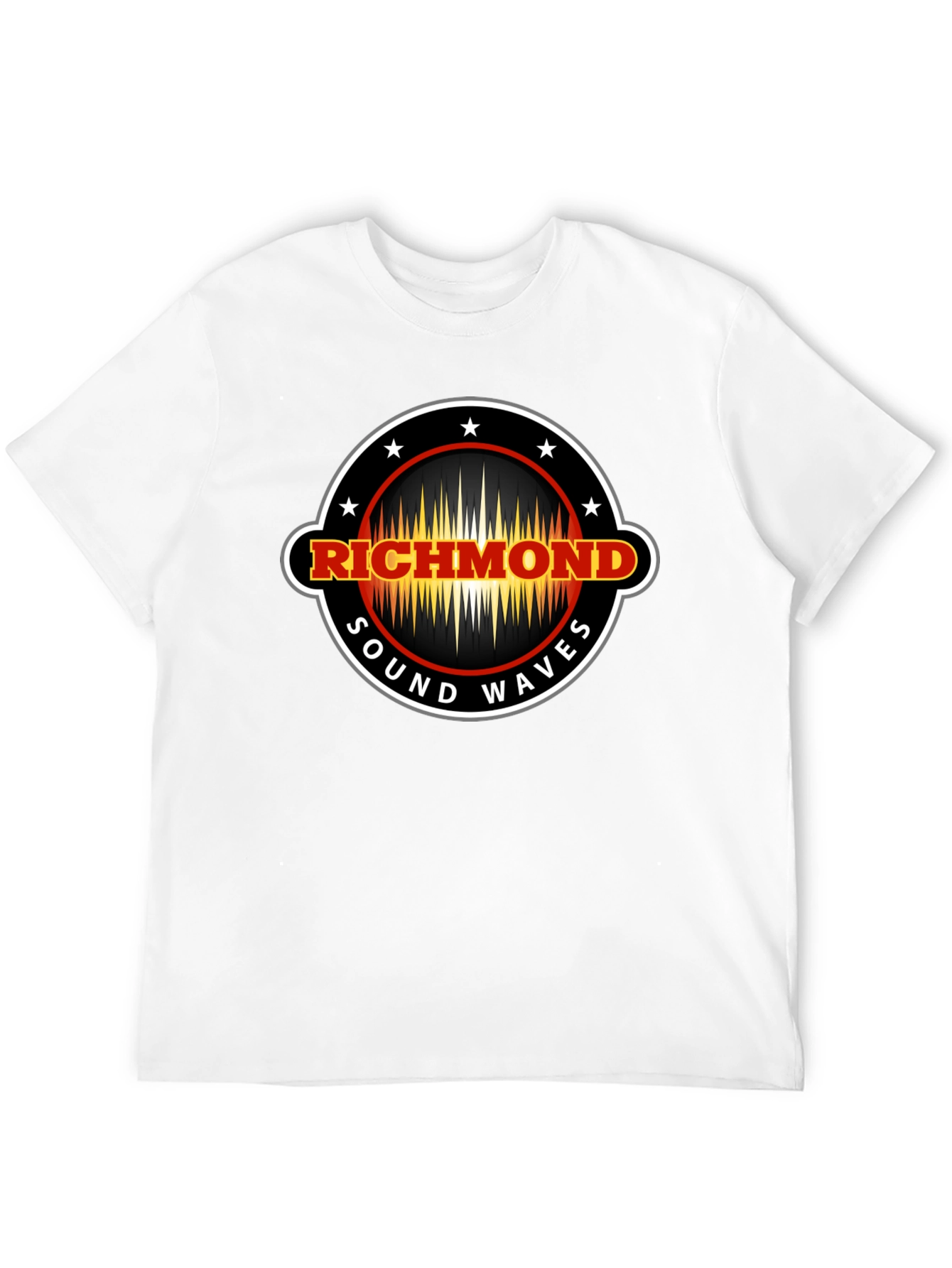 Richmond Sound Waves Black Graphic T-Shirt