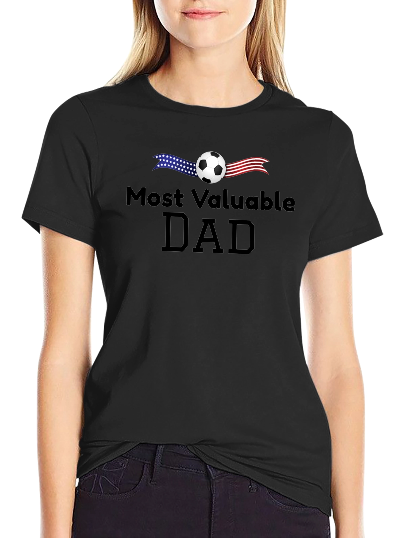 Most Valuable Dad Soccer T-Shirt - Fathers Day Gift