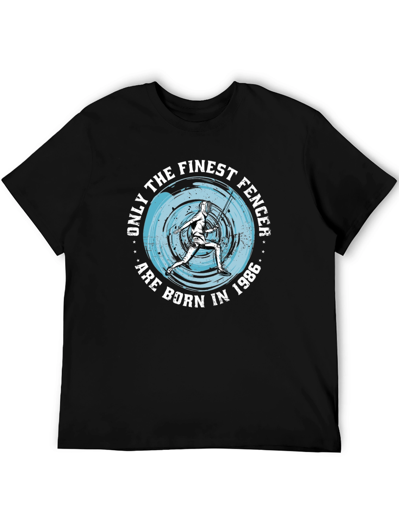 Finest Fencer Born in 1986 Black T-Shirt