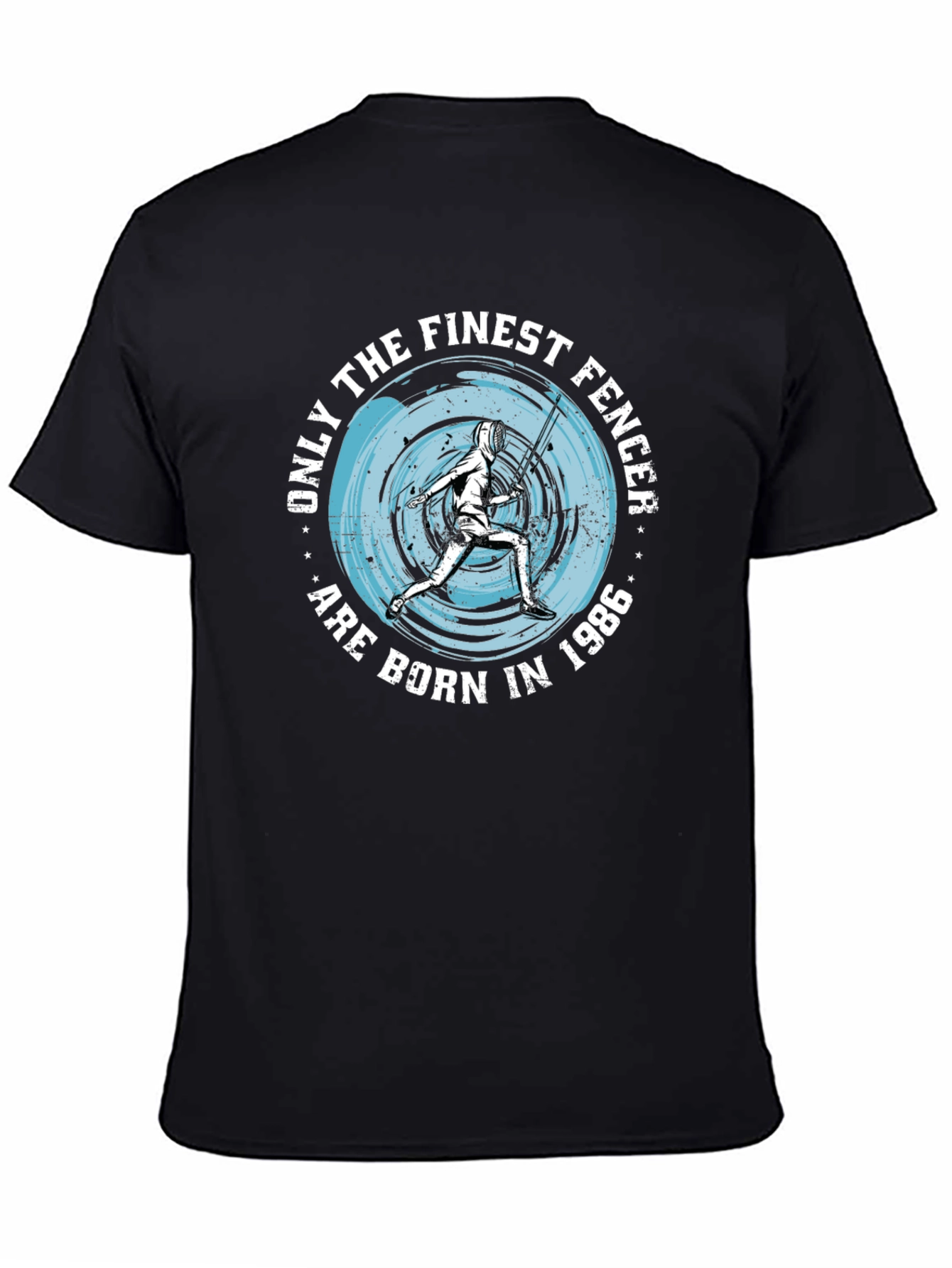 Finest Fencer Born in 1986 Black T-Shirt