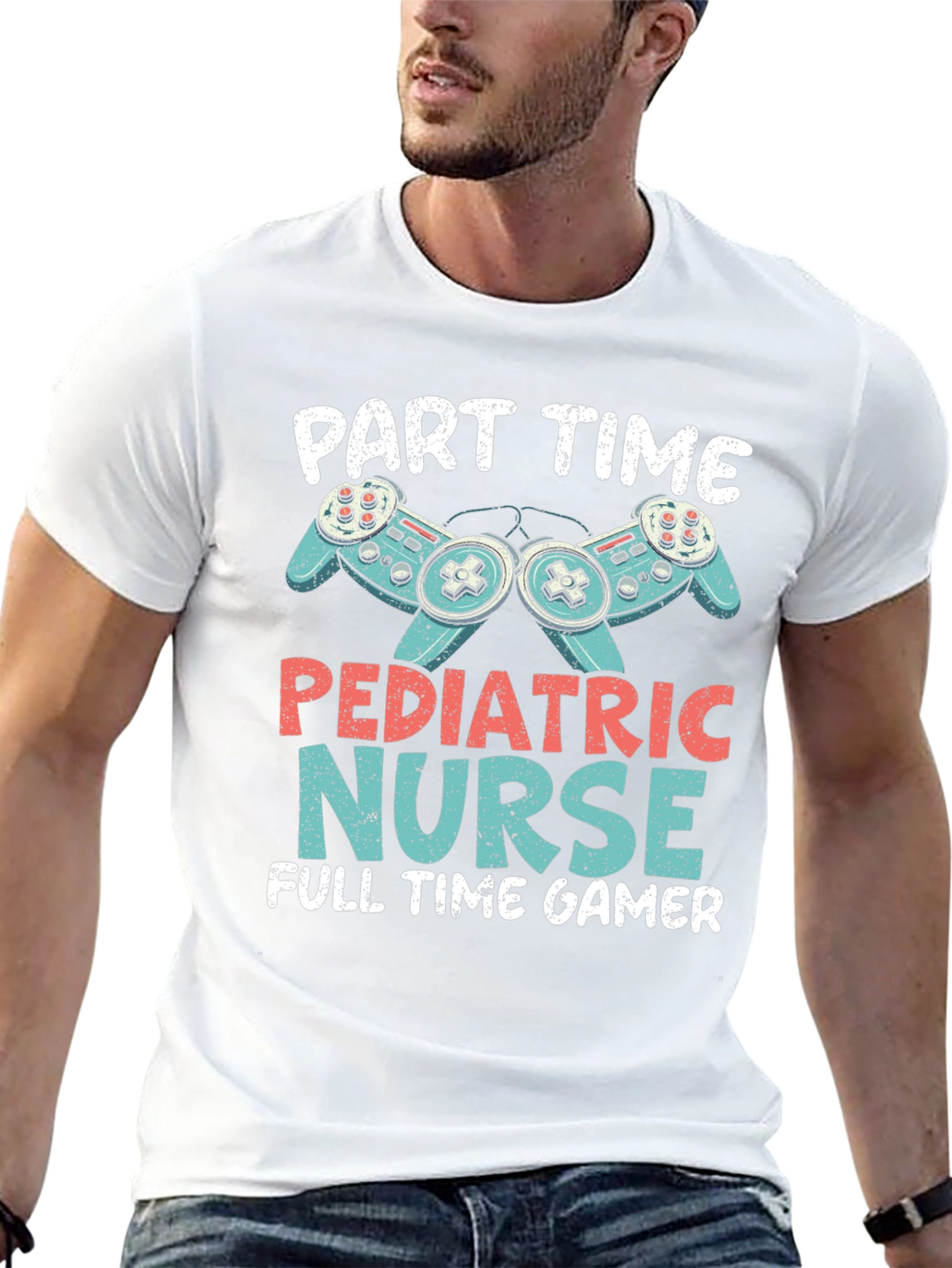 Part Time Pediatric Nurse Full Time Gamer T-Shirt