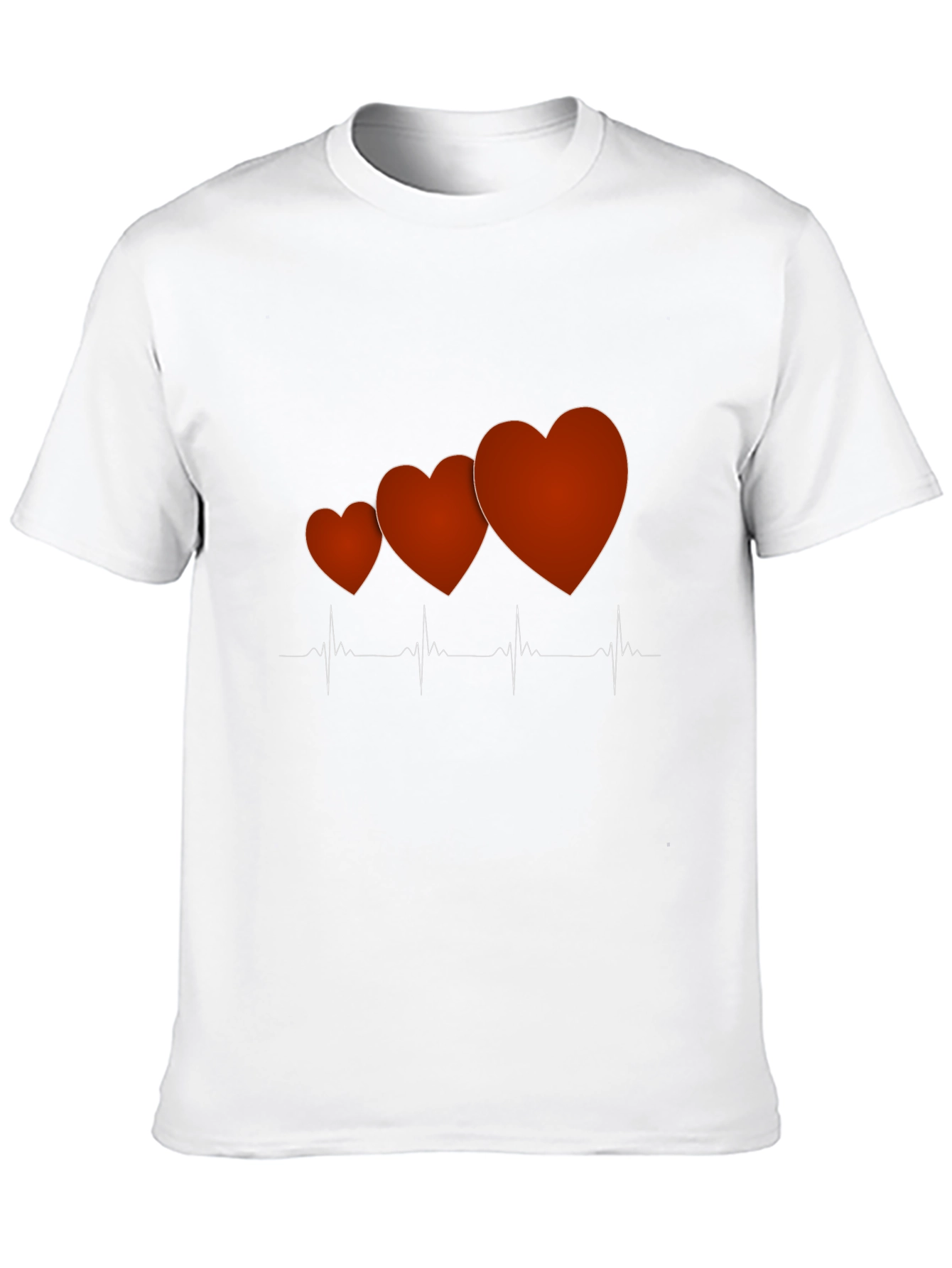 Heartbeat Love Graphic Tee - Trendy Mens Black T-Shirt
