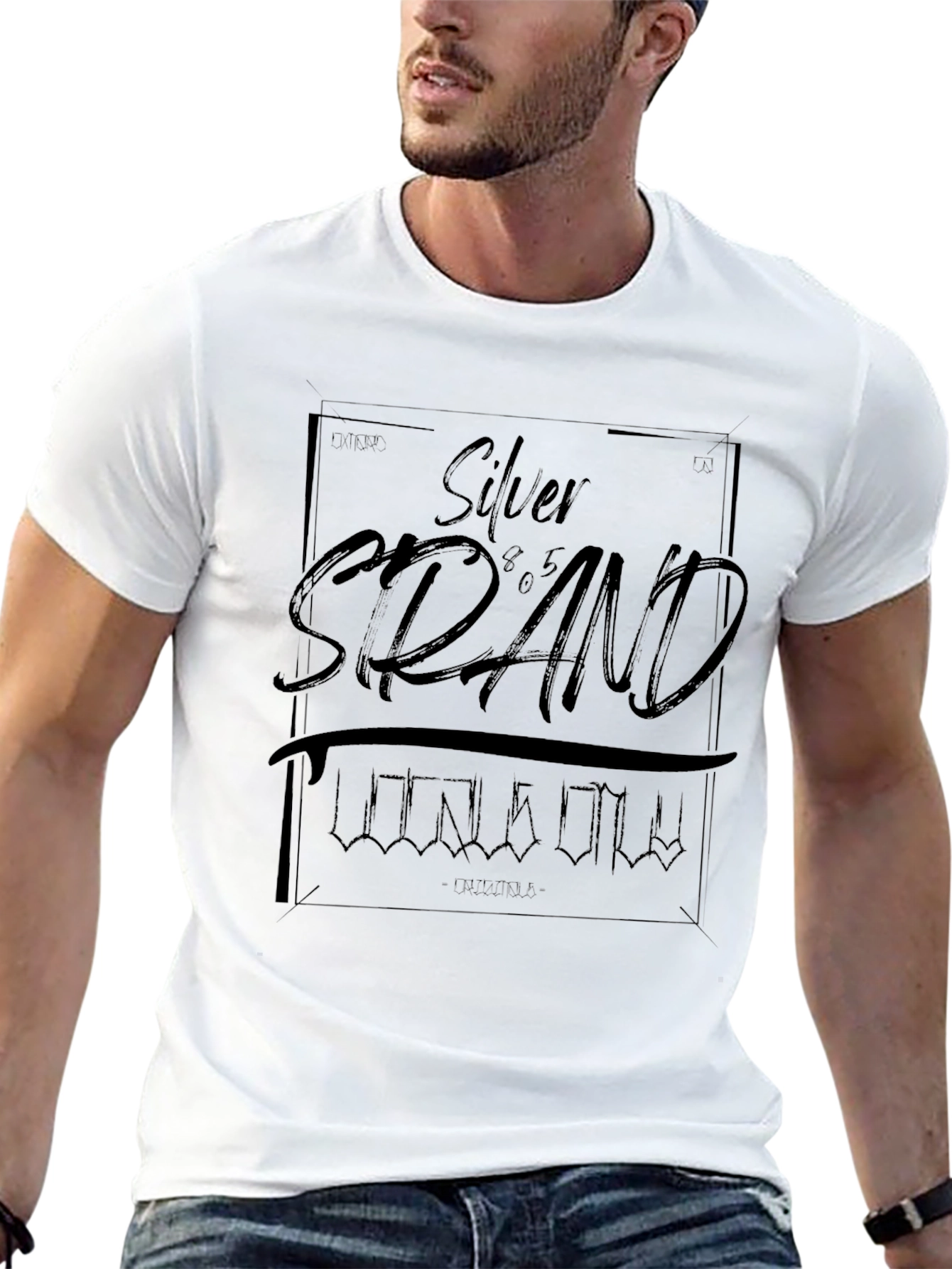 Silver Strand Black Graphic T-Shirt