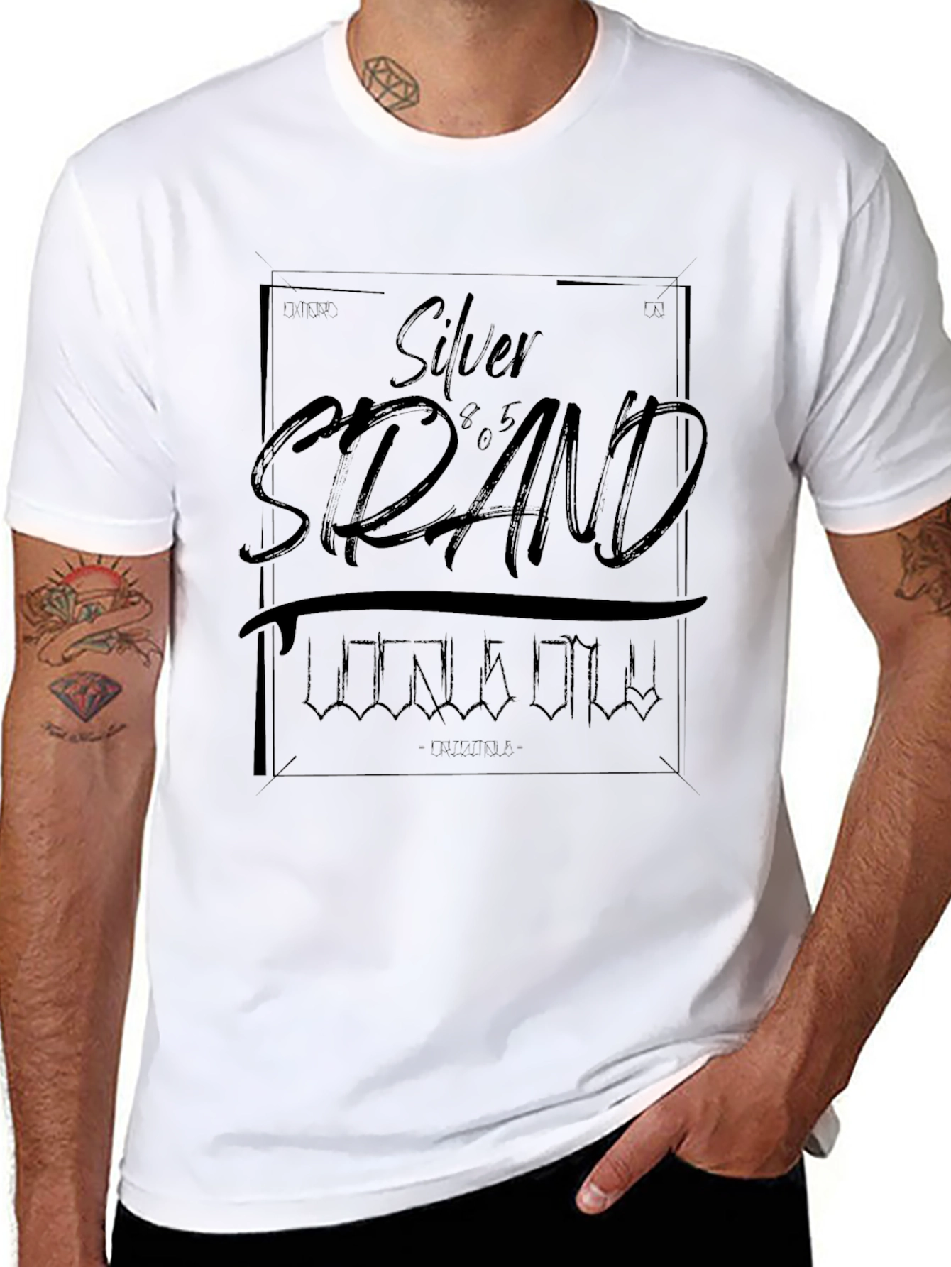 Silver Strand Black Graphic T-Shirt