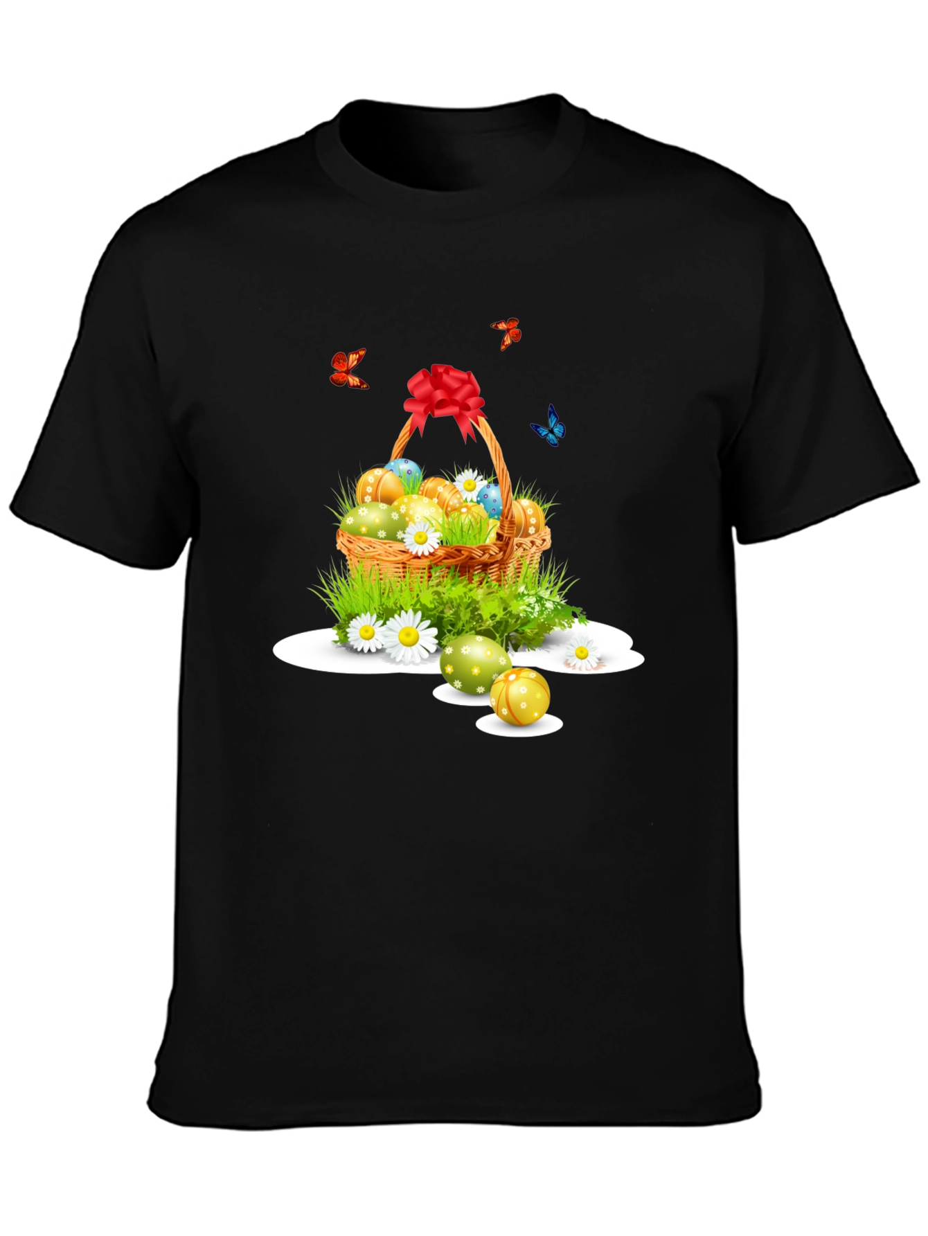 Easter Basket Graphic Tee - Black