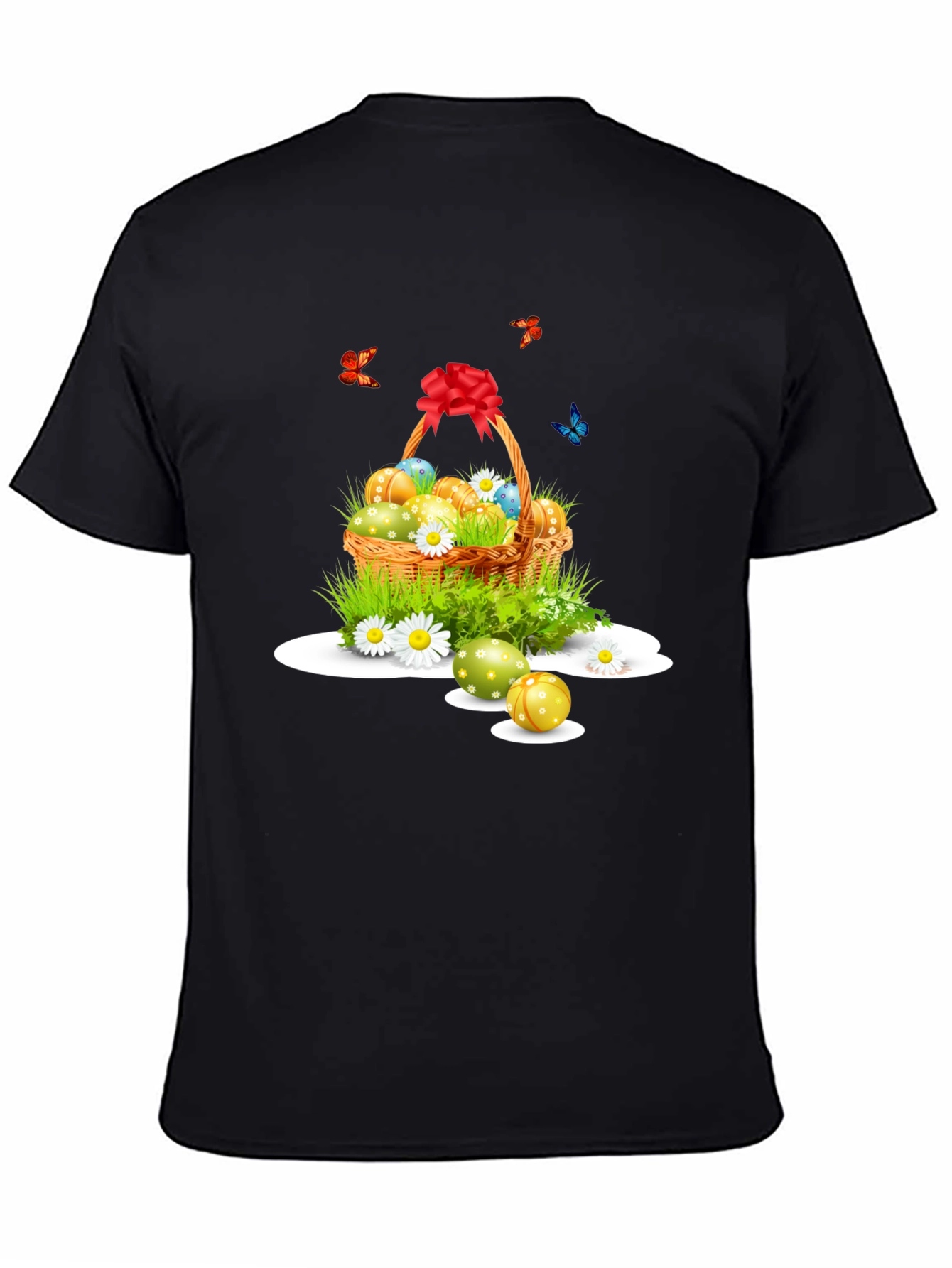 Easter Basket Graphic Tee - Black