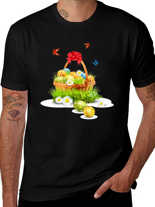 Easter Basket Graphic Tee - Black