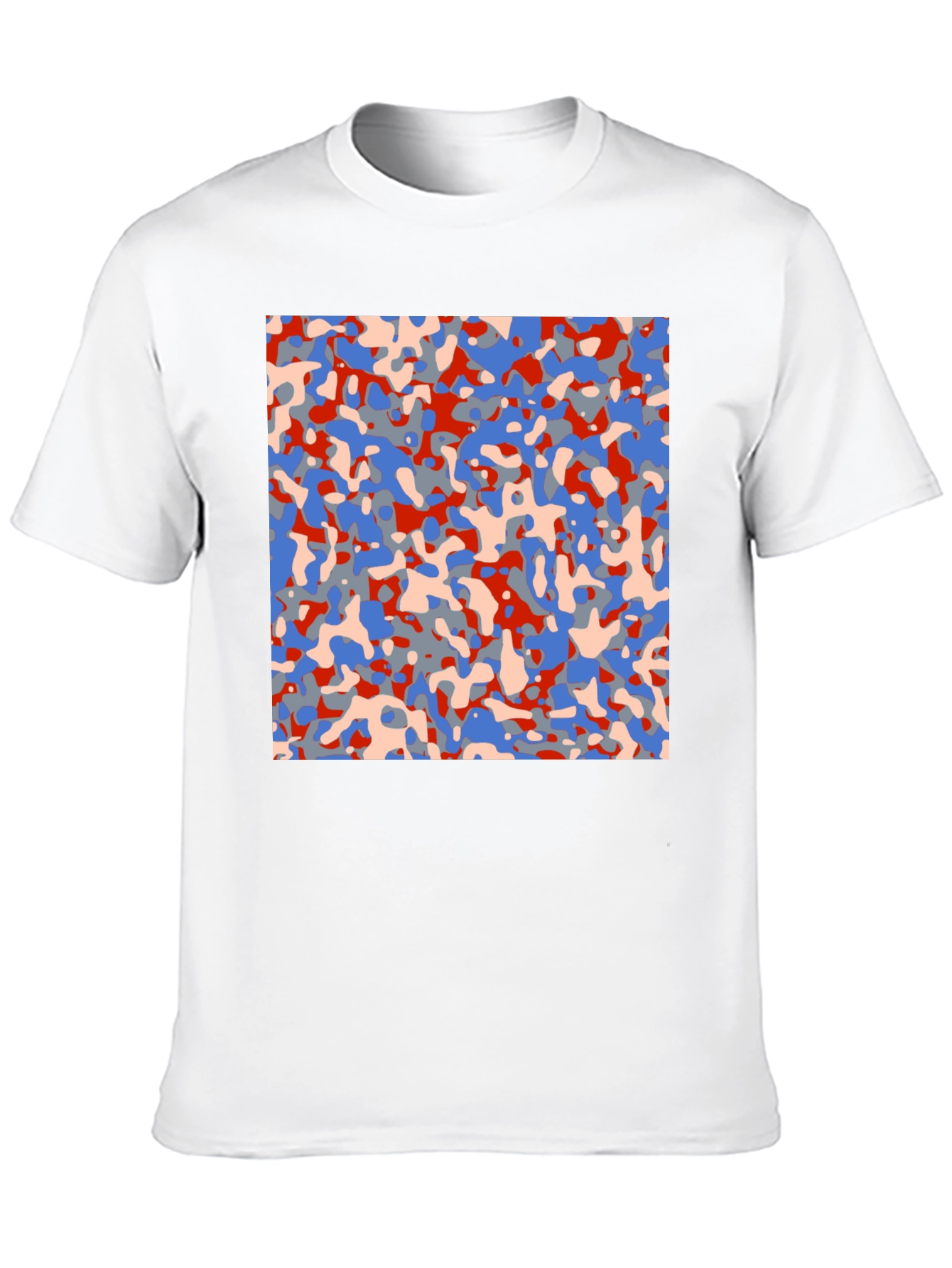 Abstract Camo Print Black T-Shirt